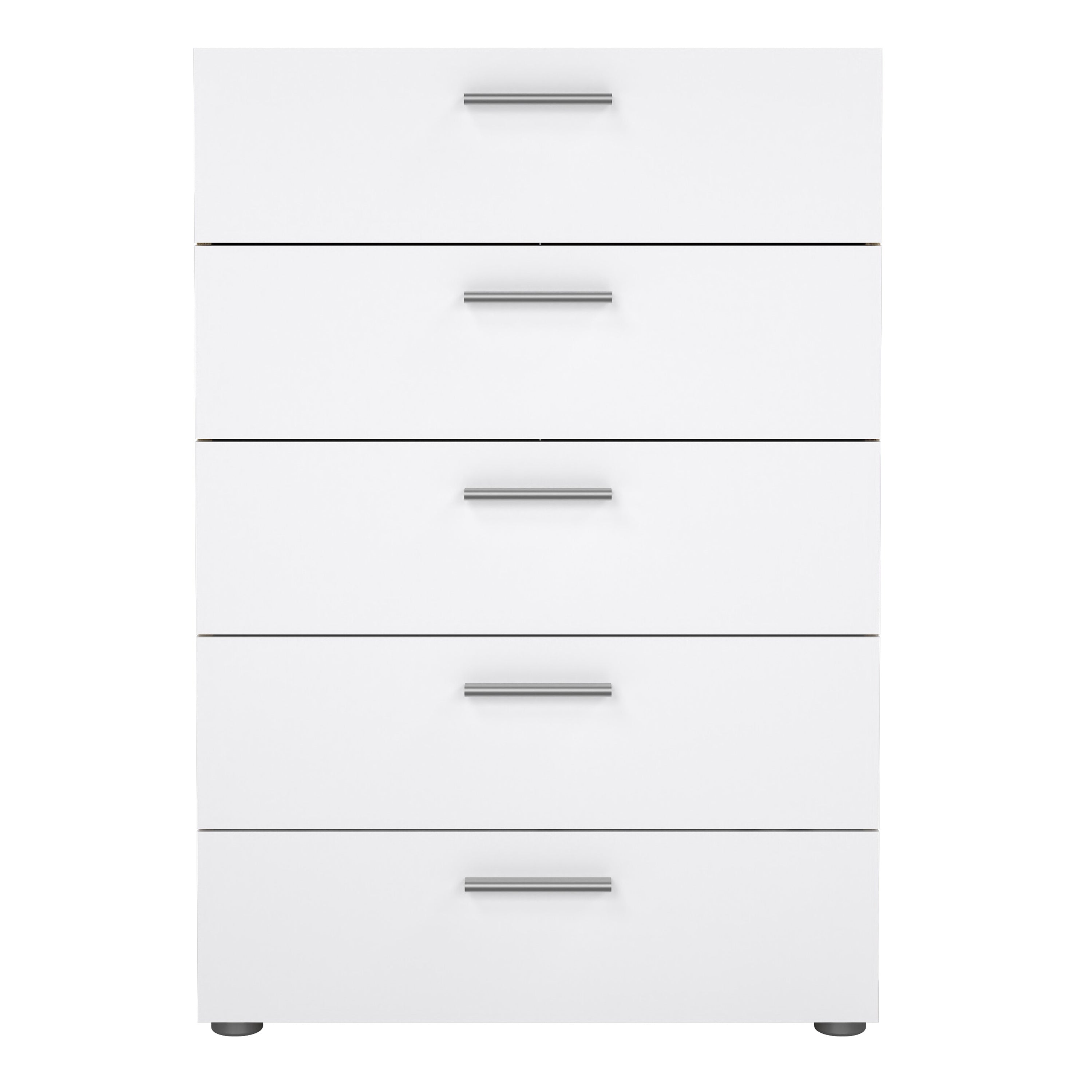 Pepe Chest of 5 Drawers in Oak with White High Gloss