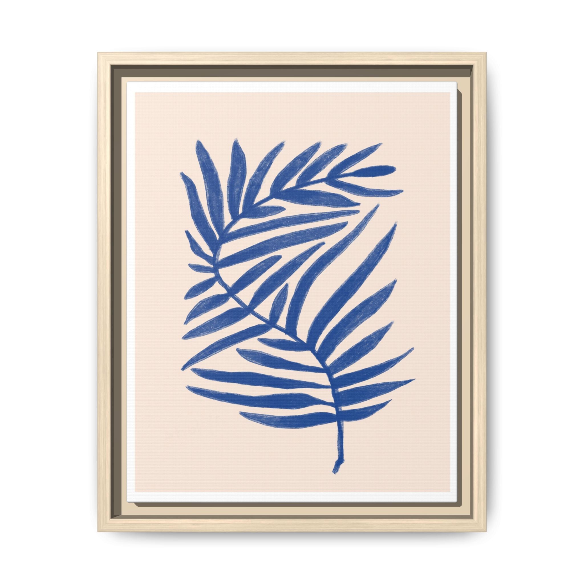 Sapphire Frond Harmony - Framed