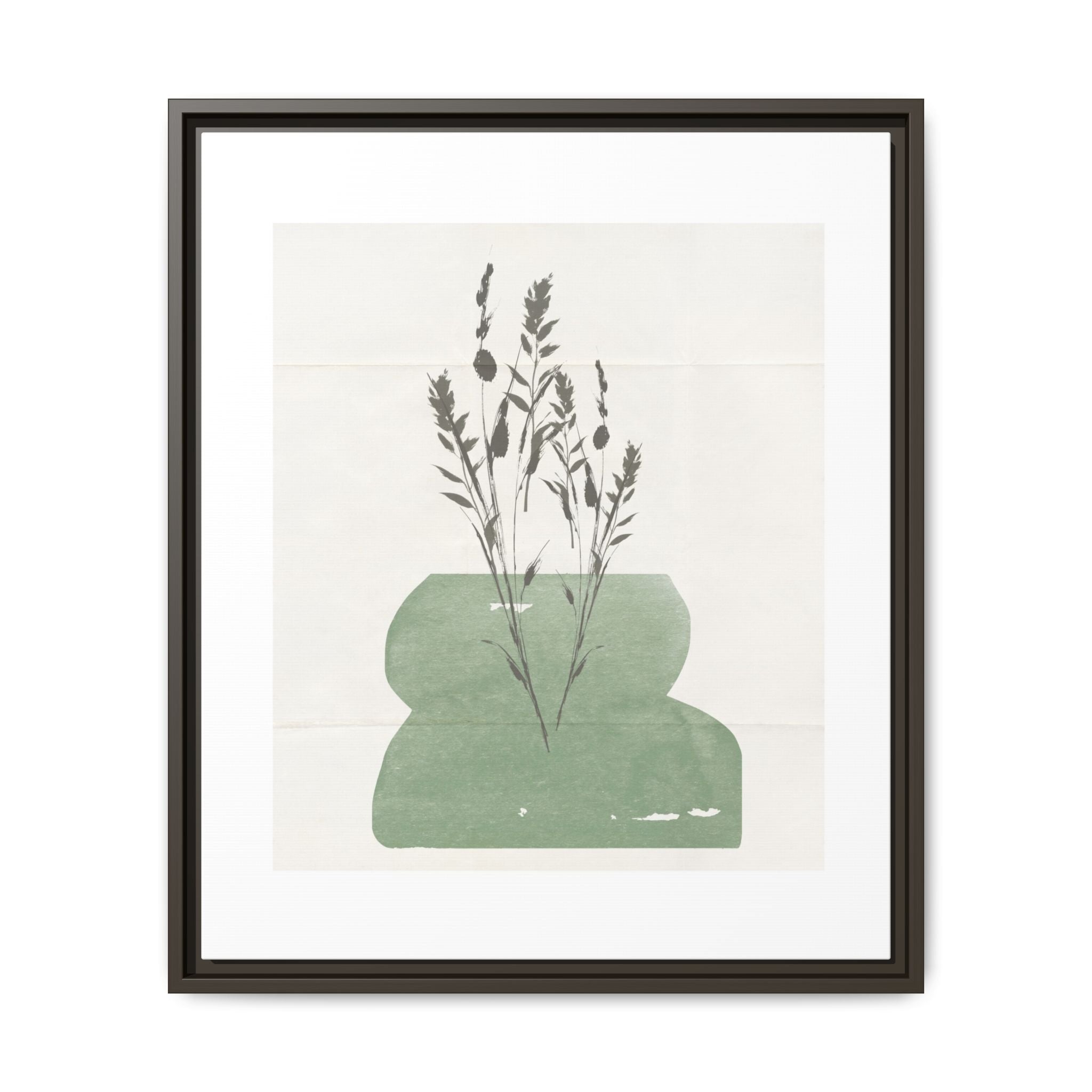Sage Meadow Silhouette - Framed