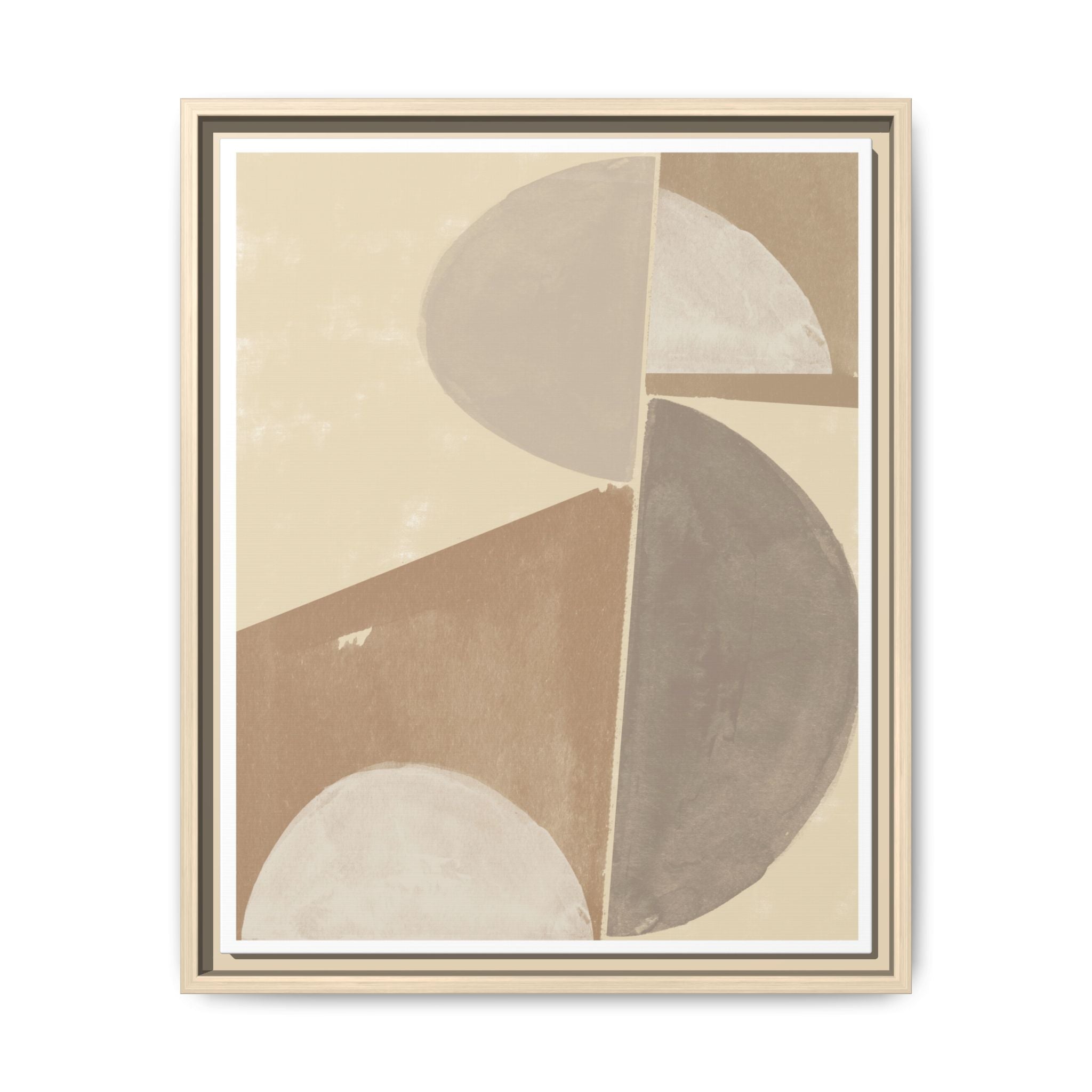Desert Moon Geometry Echo - Framed