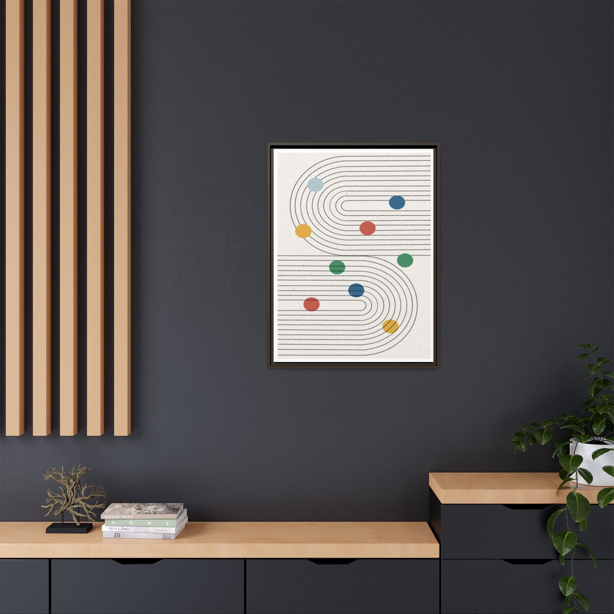 Retro Orbit Pathways - Framed