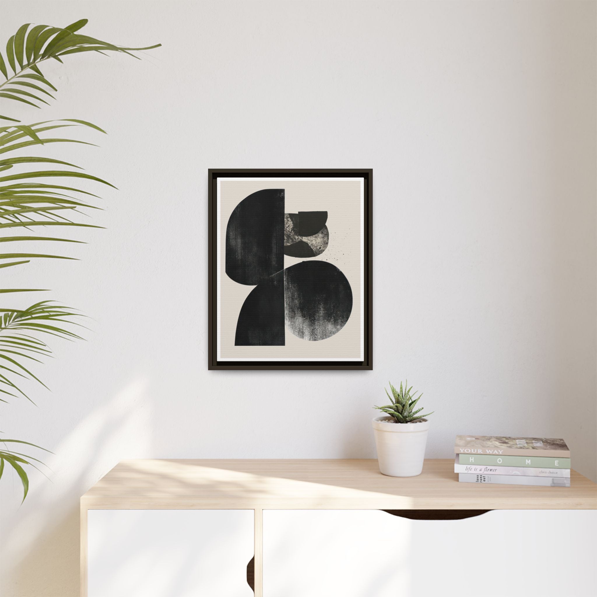 Obsidian Drift Composition - Framed
