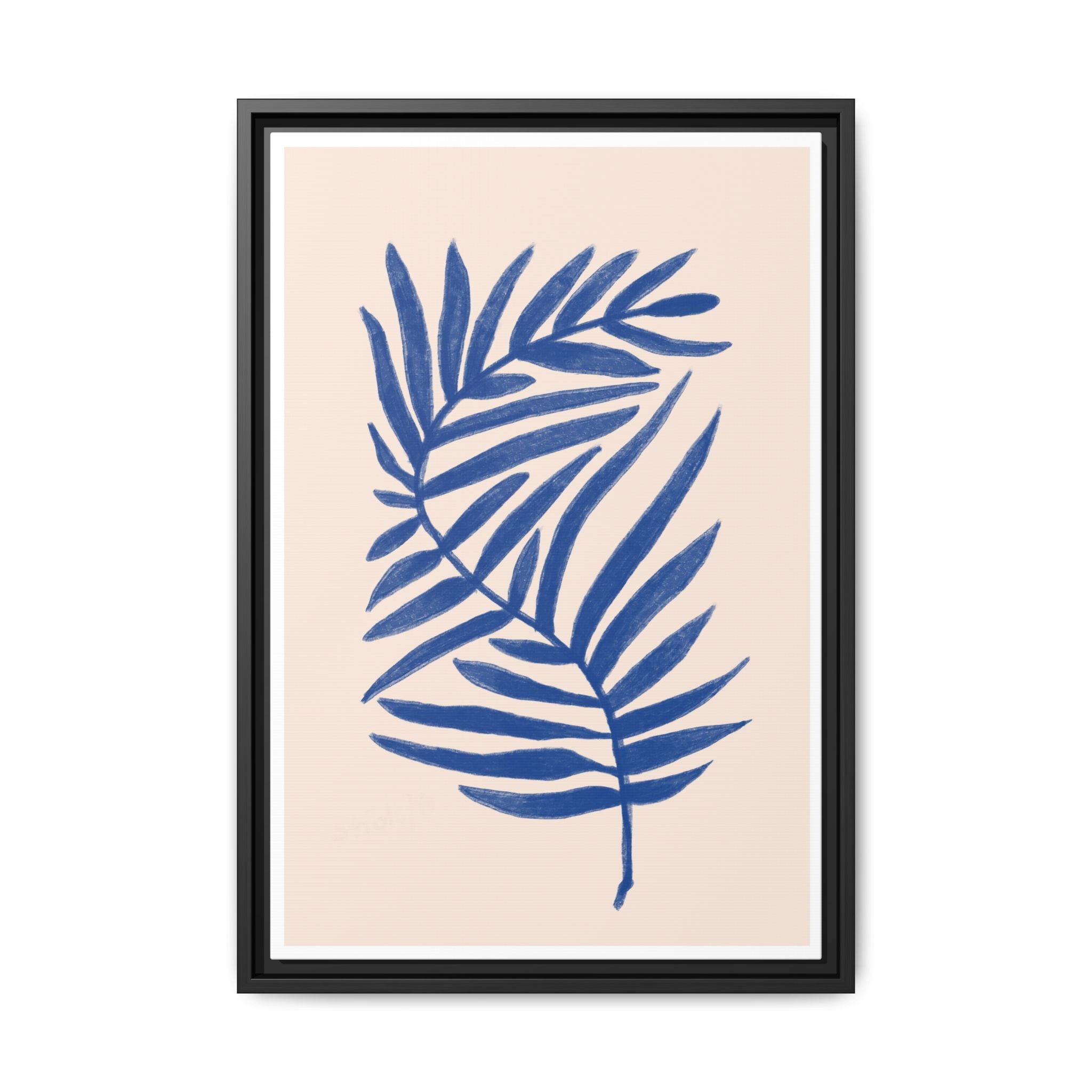 Sapphire Frond Harmony - Framed