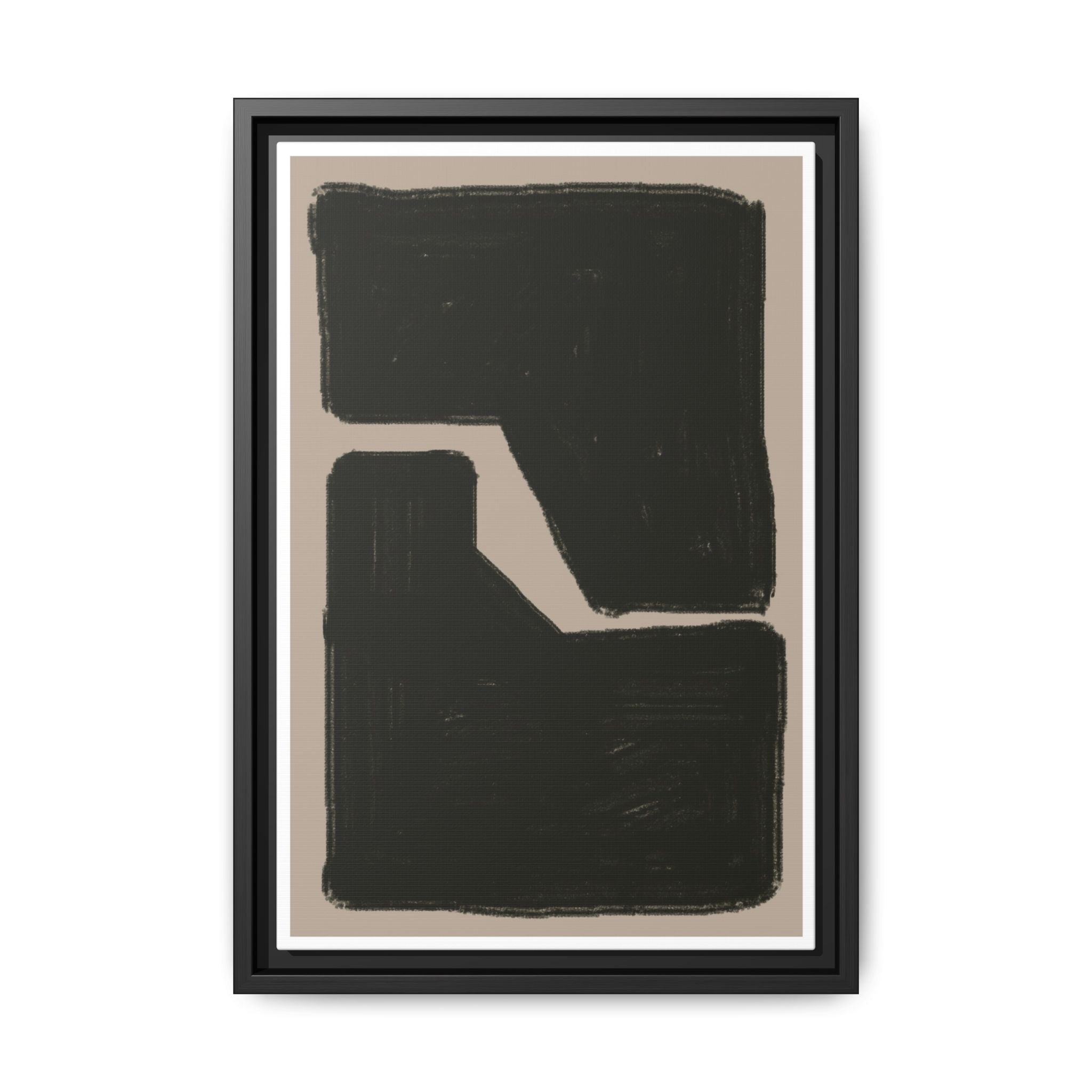 Midnight Geometry Passage - Framed
