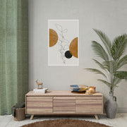 Amber Botanical Drift - Poster