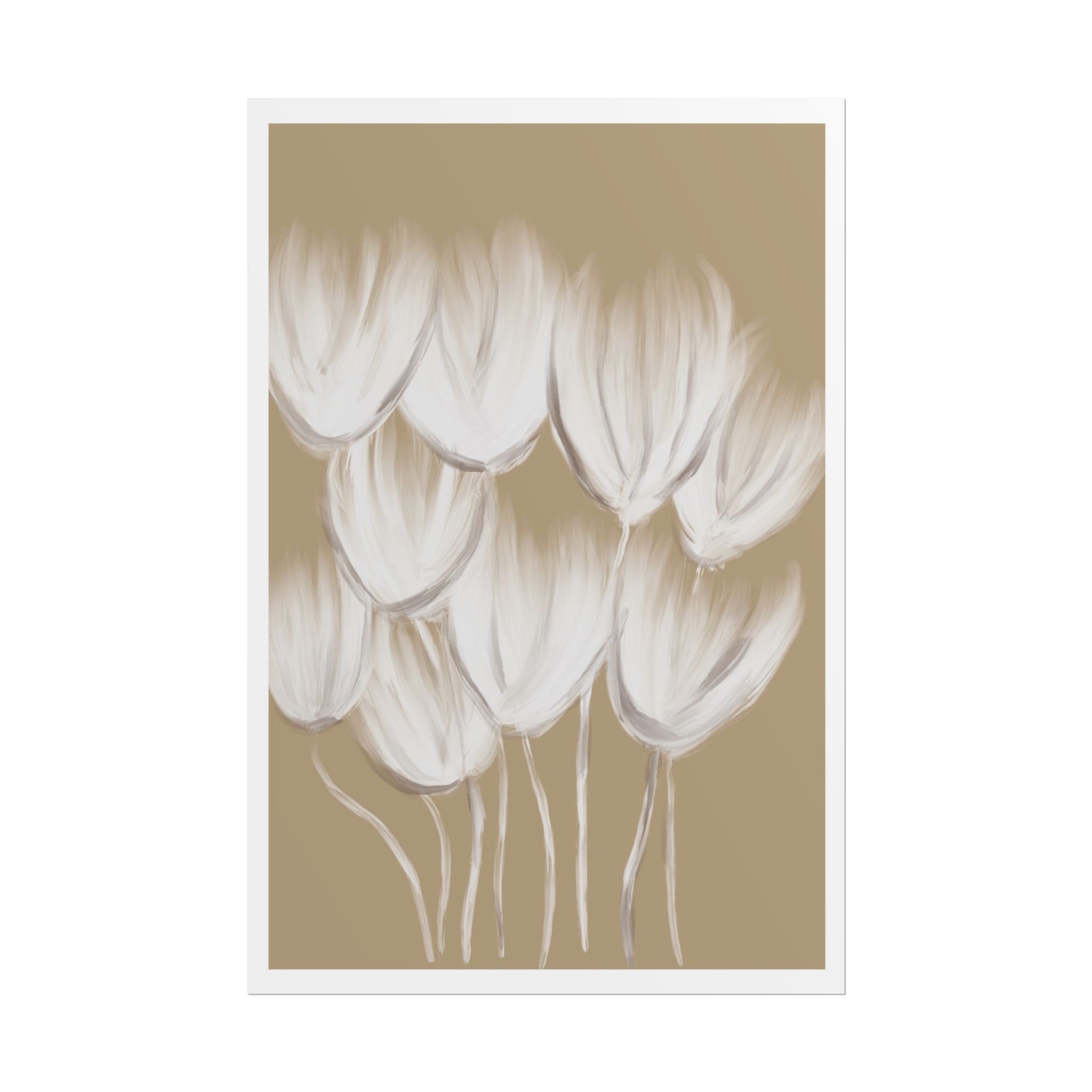 Ivory Petal Stillness - Poster