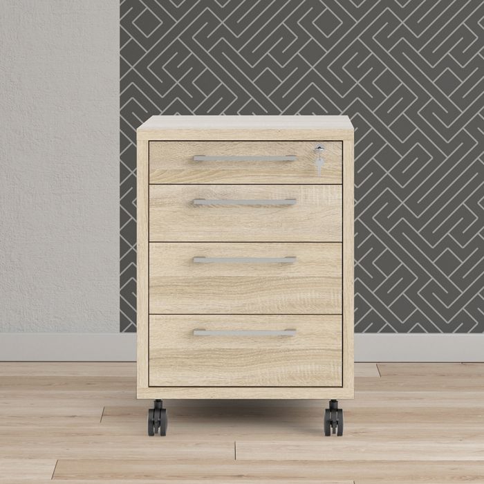 Prima Mobile Cabinet in Oak