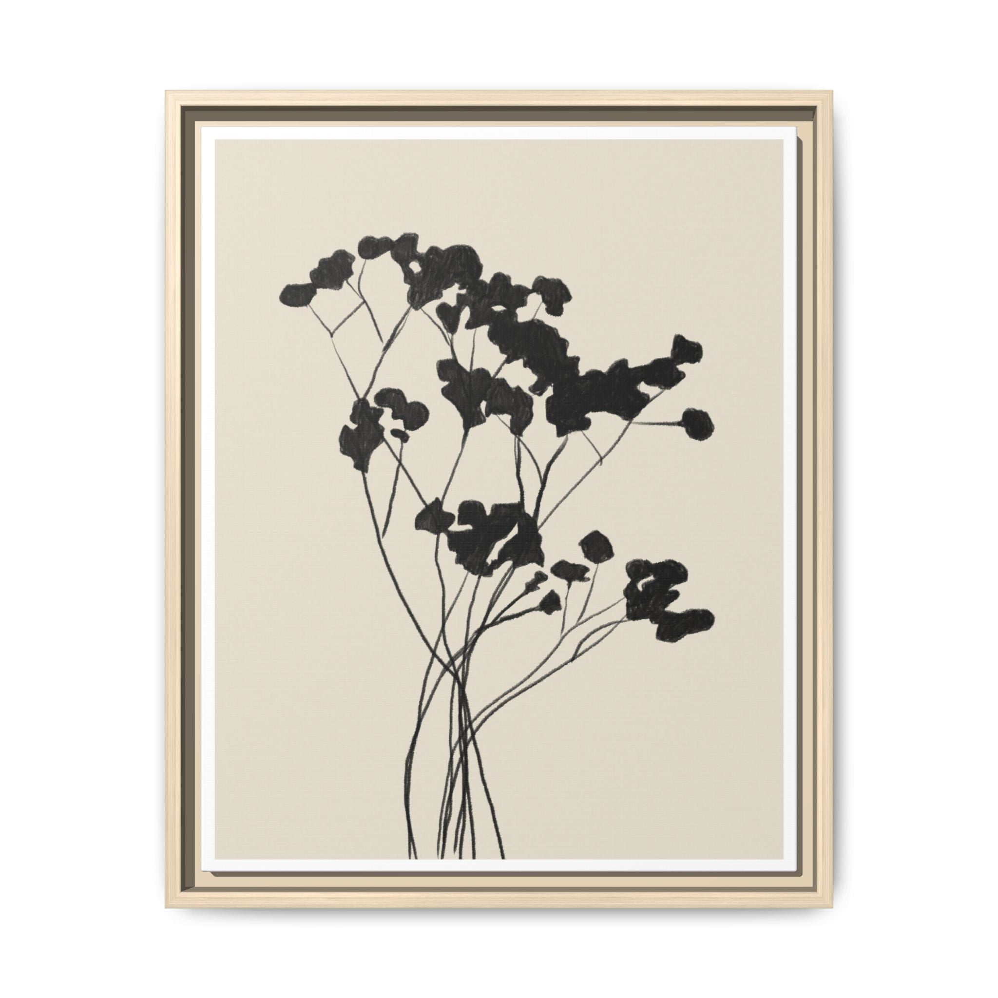 Velvet Bloom Silhouettes - Framed