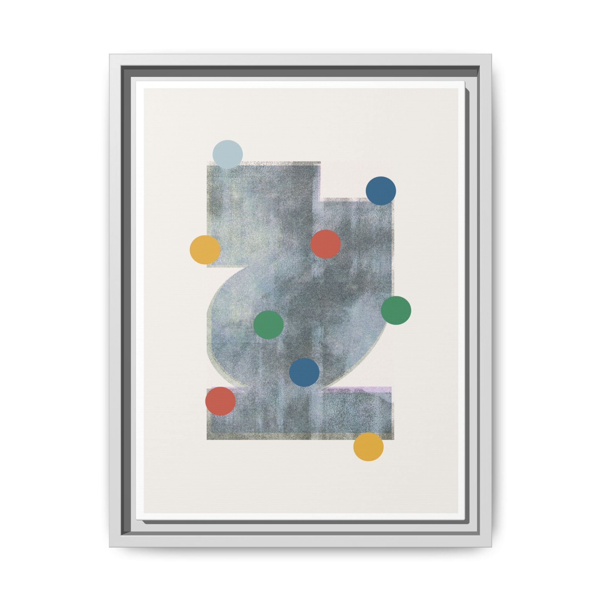Muted Geometry Reverie - Framed