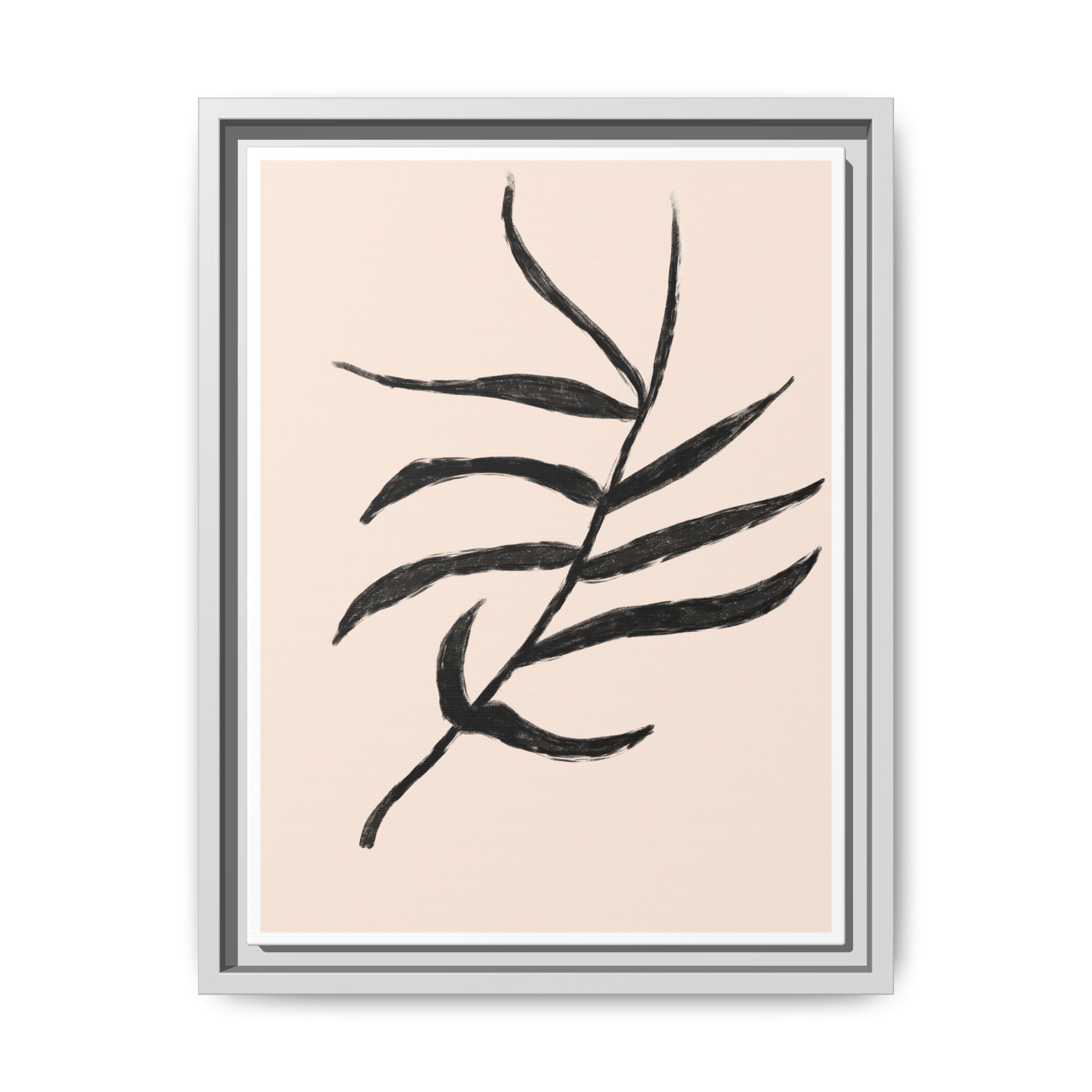 Ebony Frond Drift - Framed