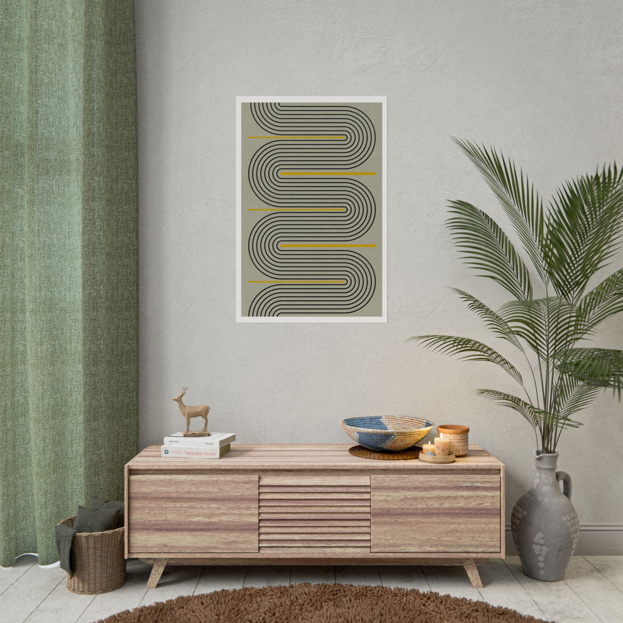 Golden Current Geometry - Poster