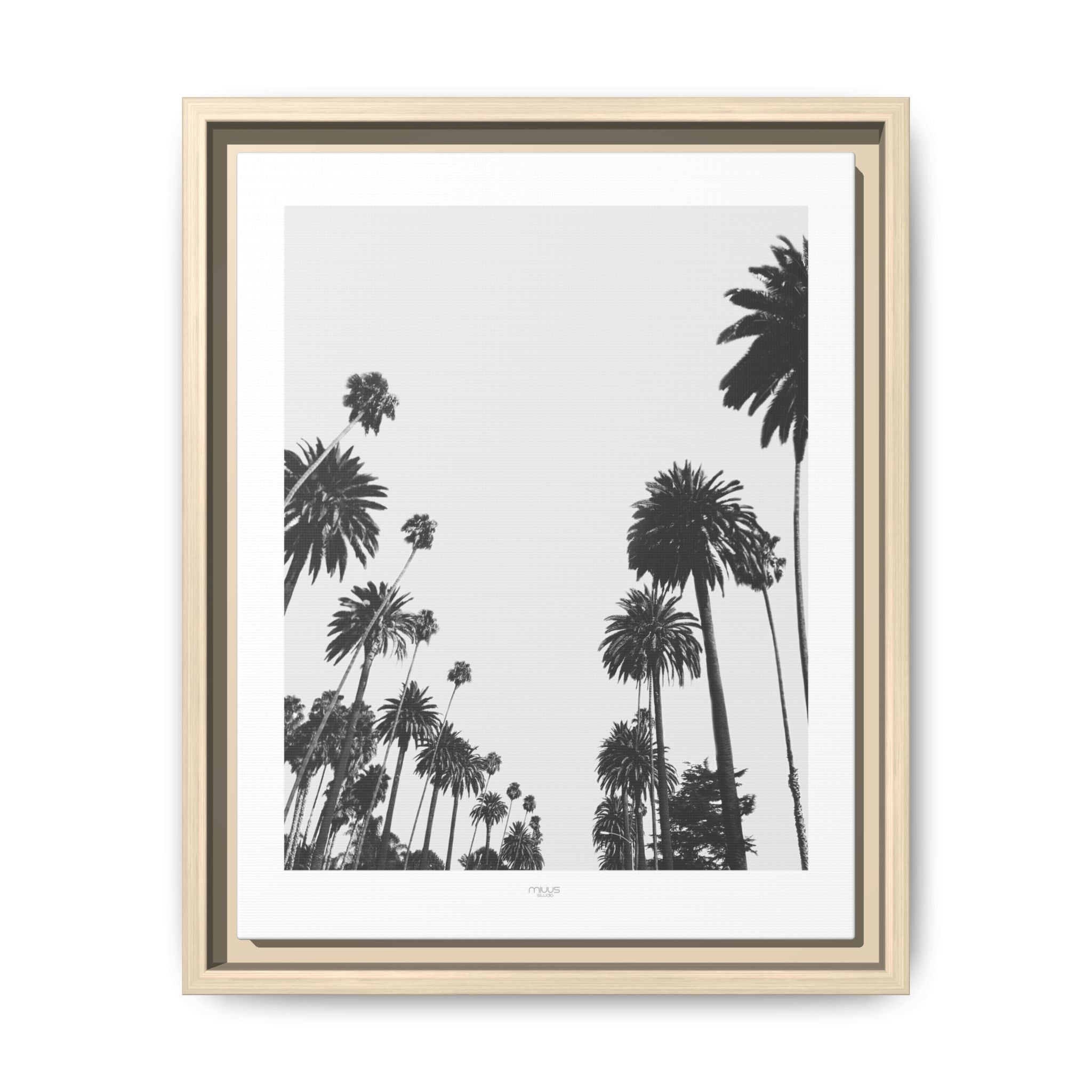 Midnight Palm Reverie - Framed