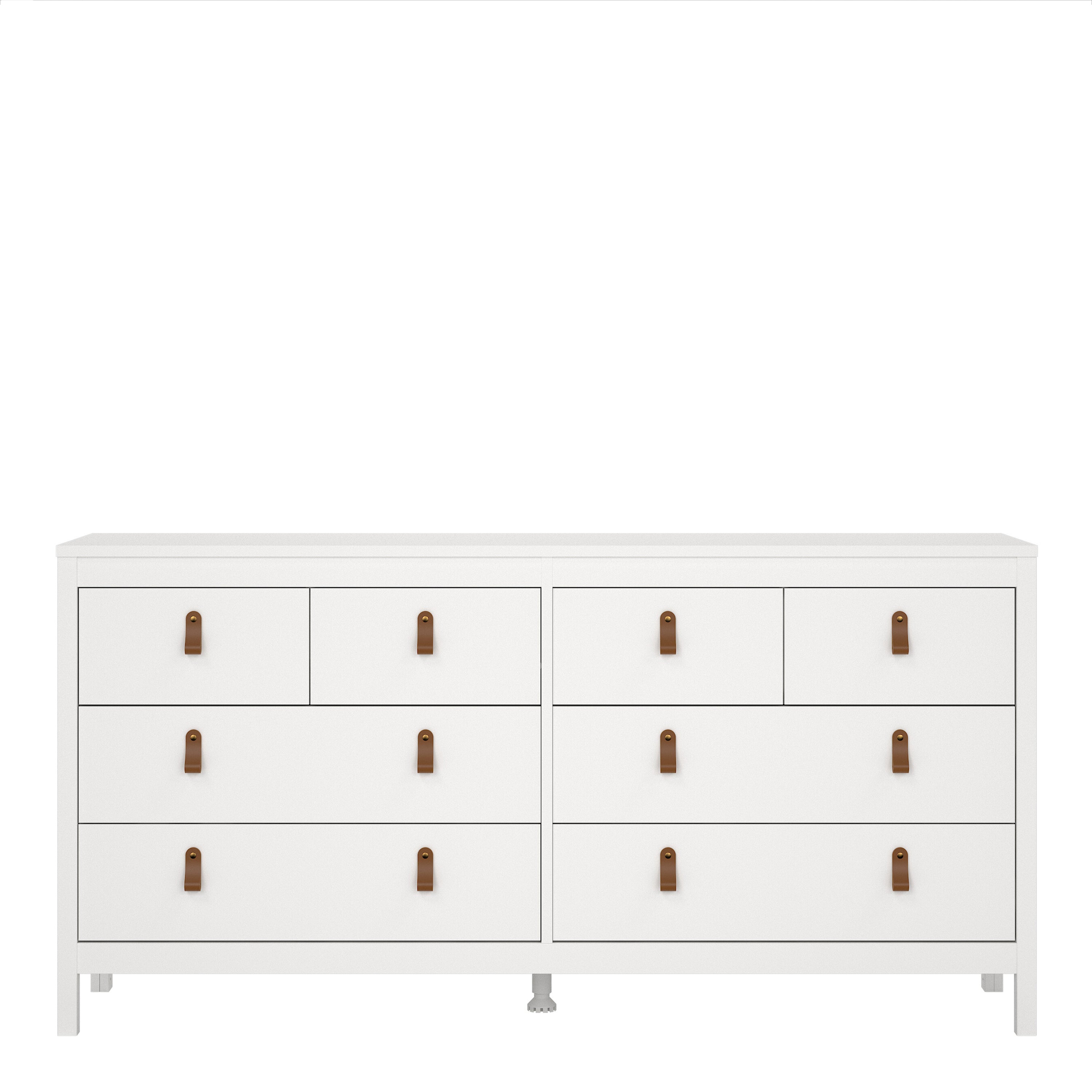 Barcelona Double Dresser 4+4 Drawers in White