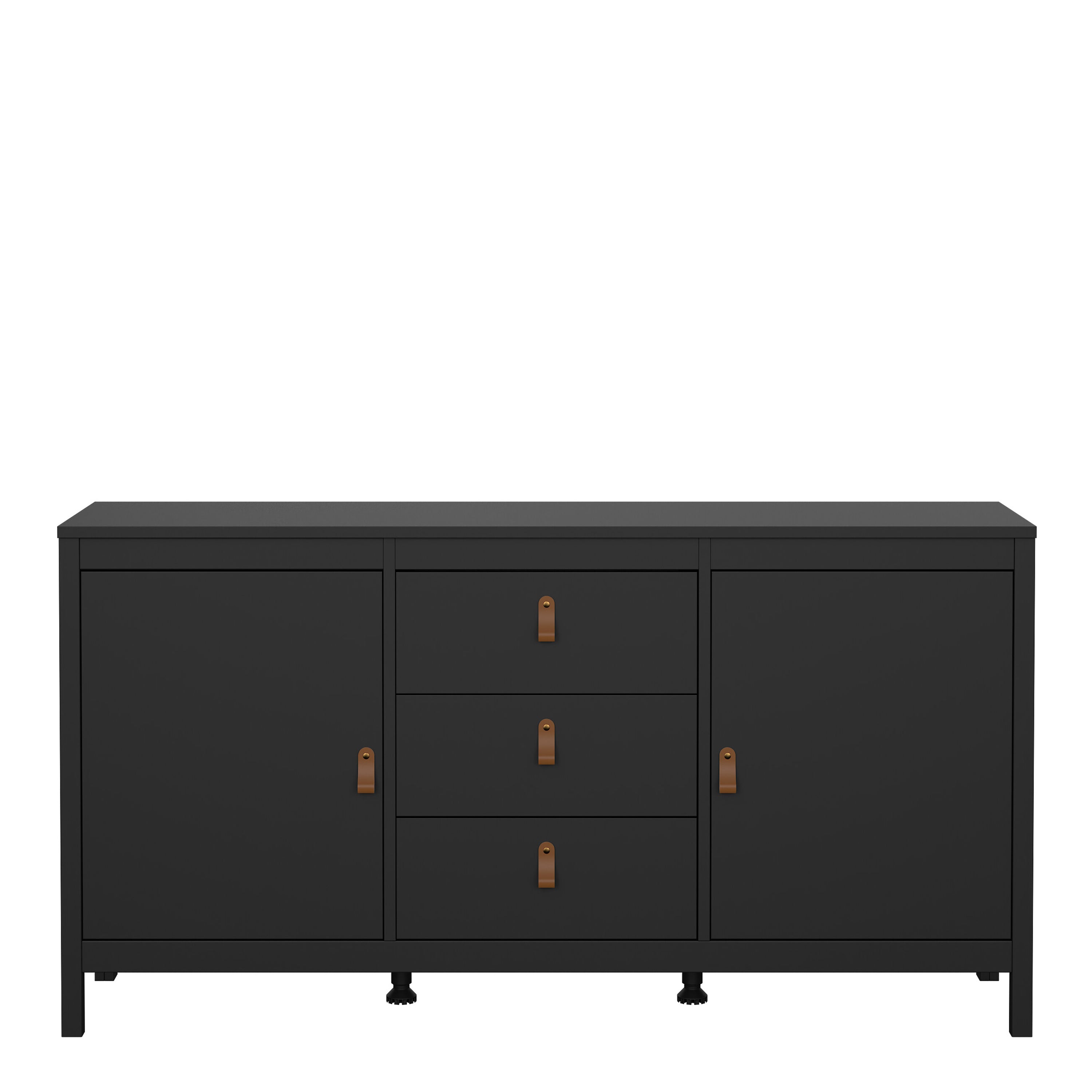 Barcelona Sideboard 2 Doors 3 Drawers in Matt Black