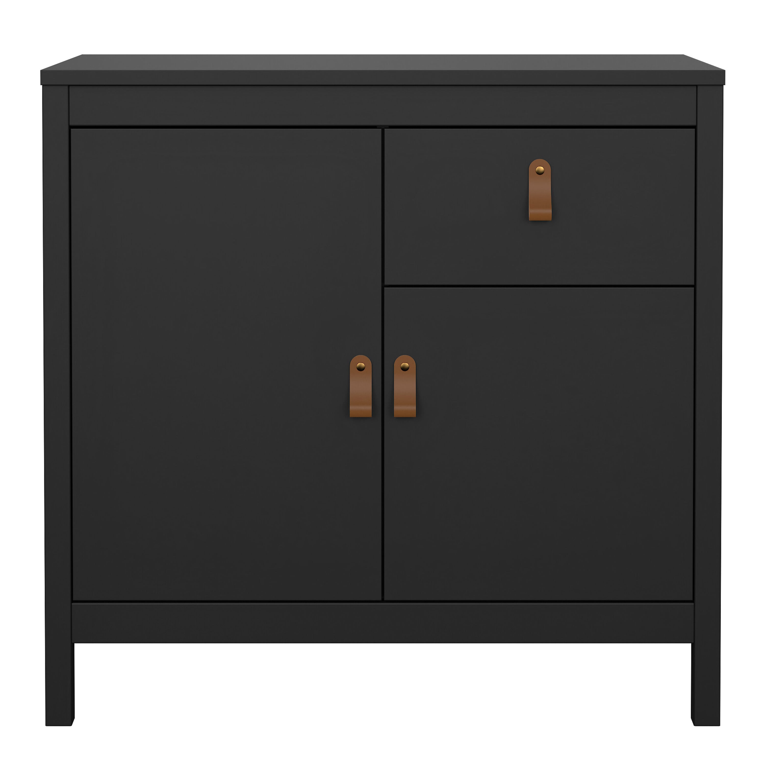Barcelona Sideboard 2 Doors 1 Drawer in Matt Black
