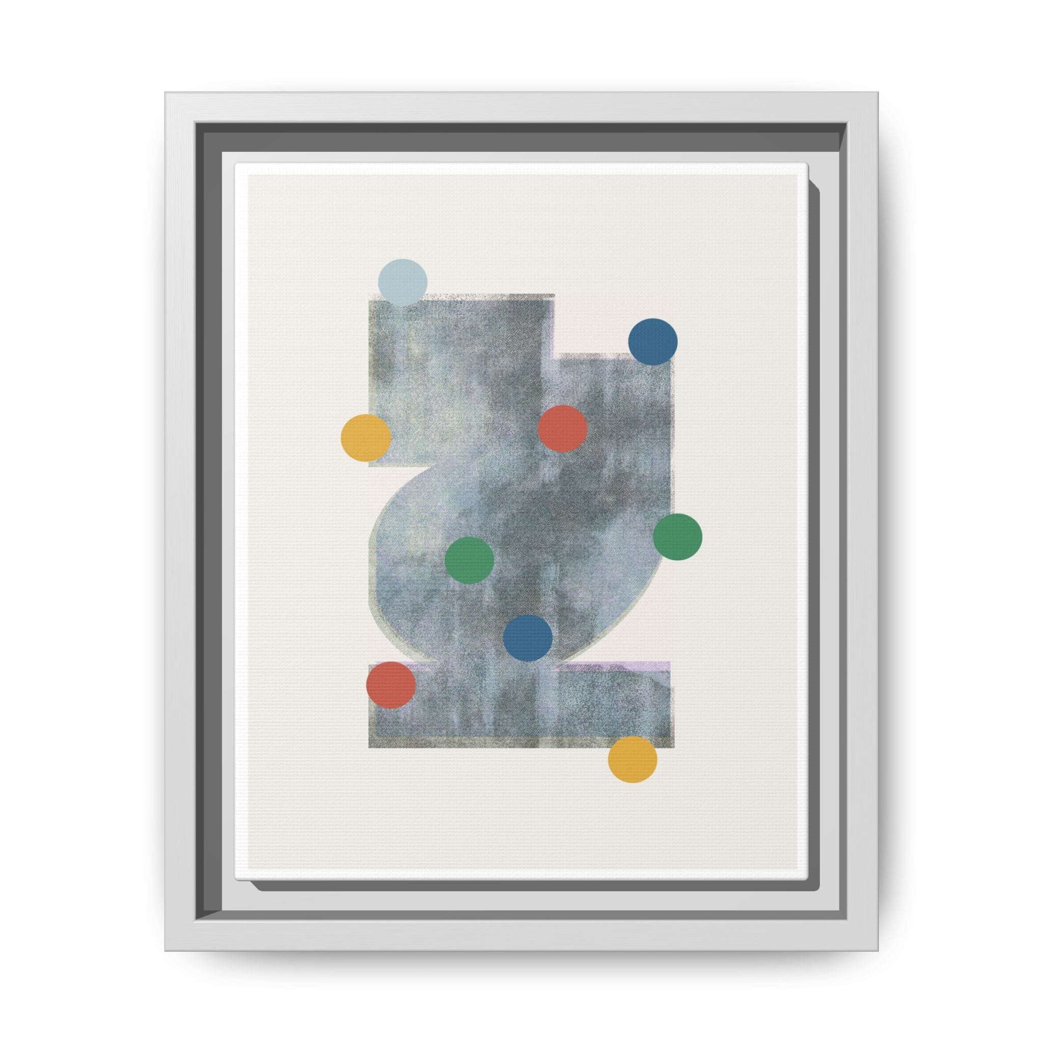 Muted Geometry Reverie - Framed