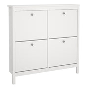 Madrid Shoe Cabinet 4 Flip Down Doors in White