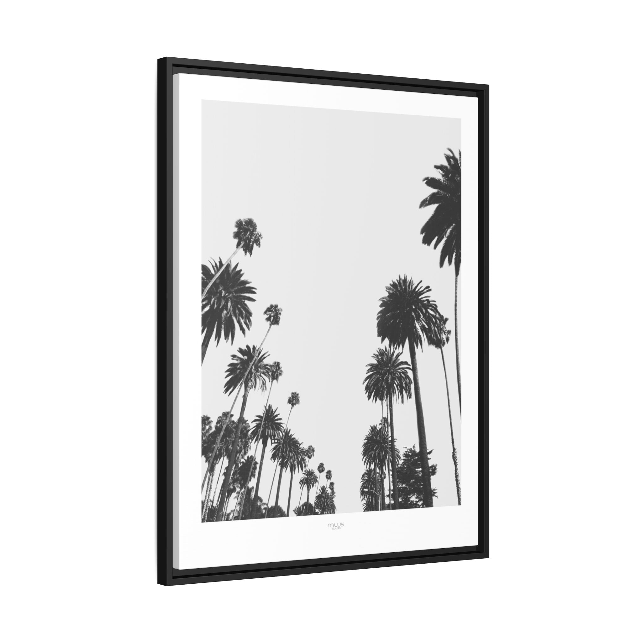 Midnight Palm Reverie - Framed
