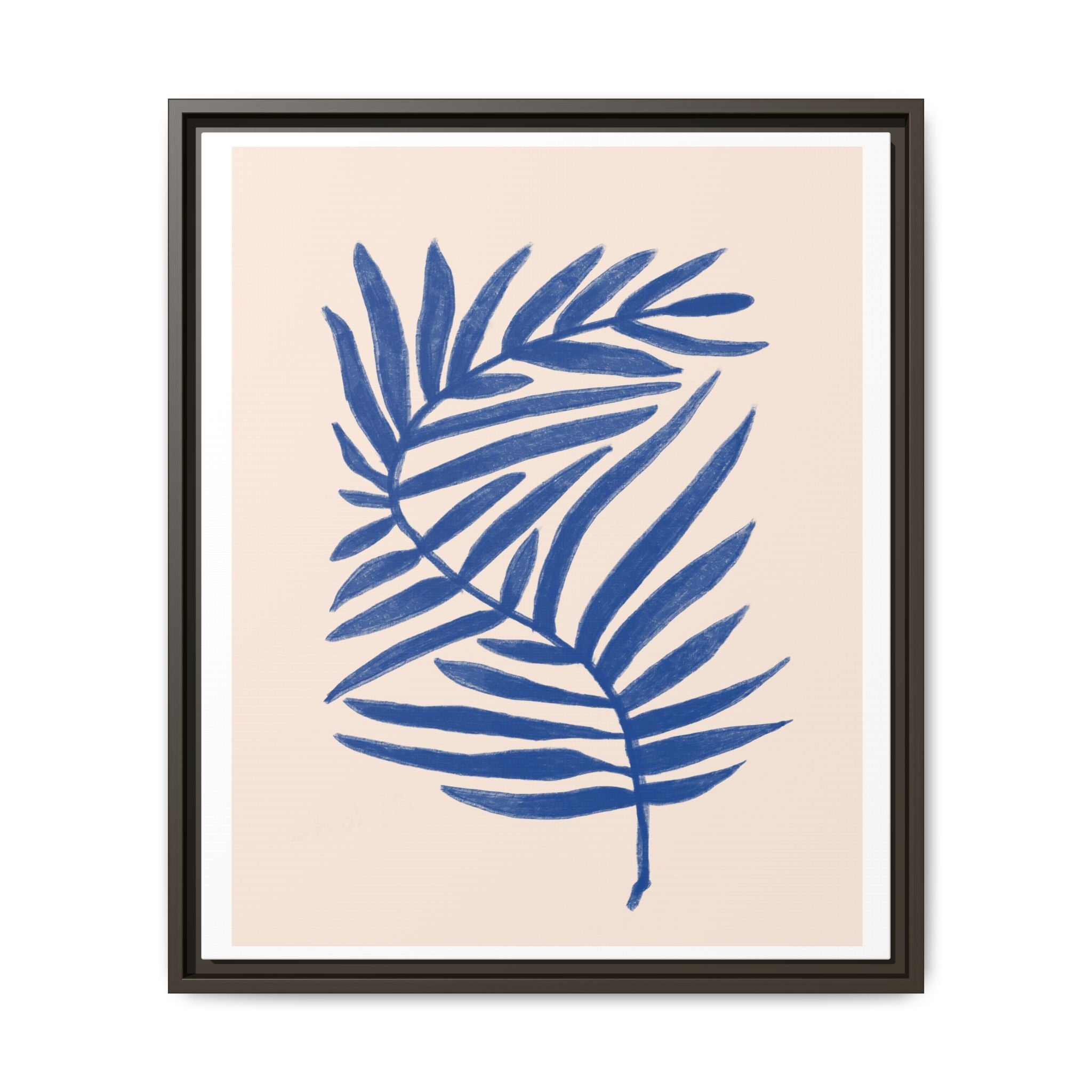 Sapphire Frond Harmony - Framed