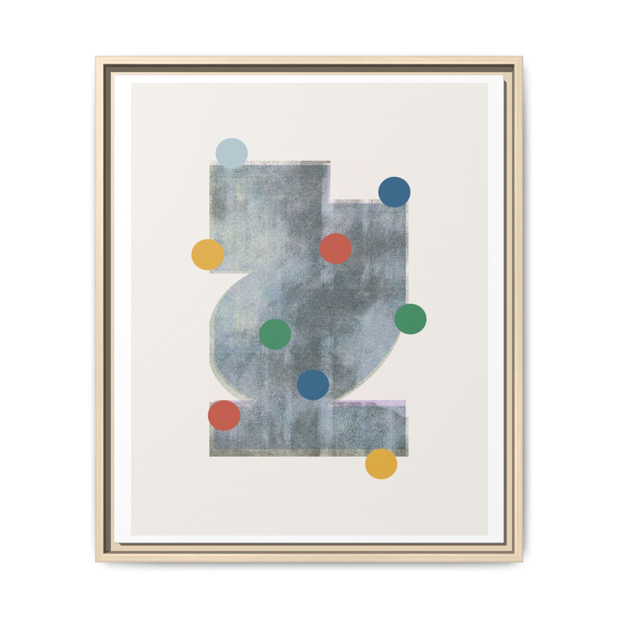 Muted Geometry Reverie - Framed