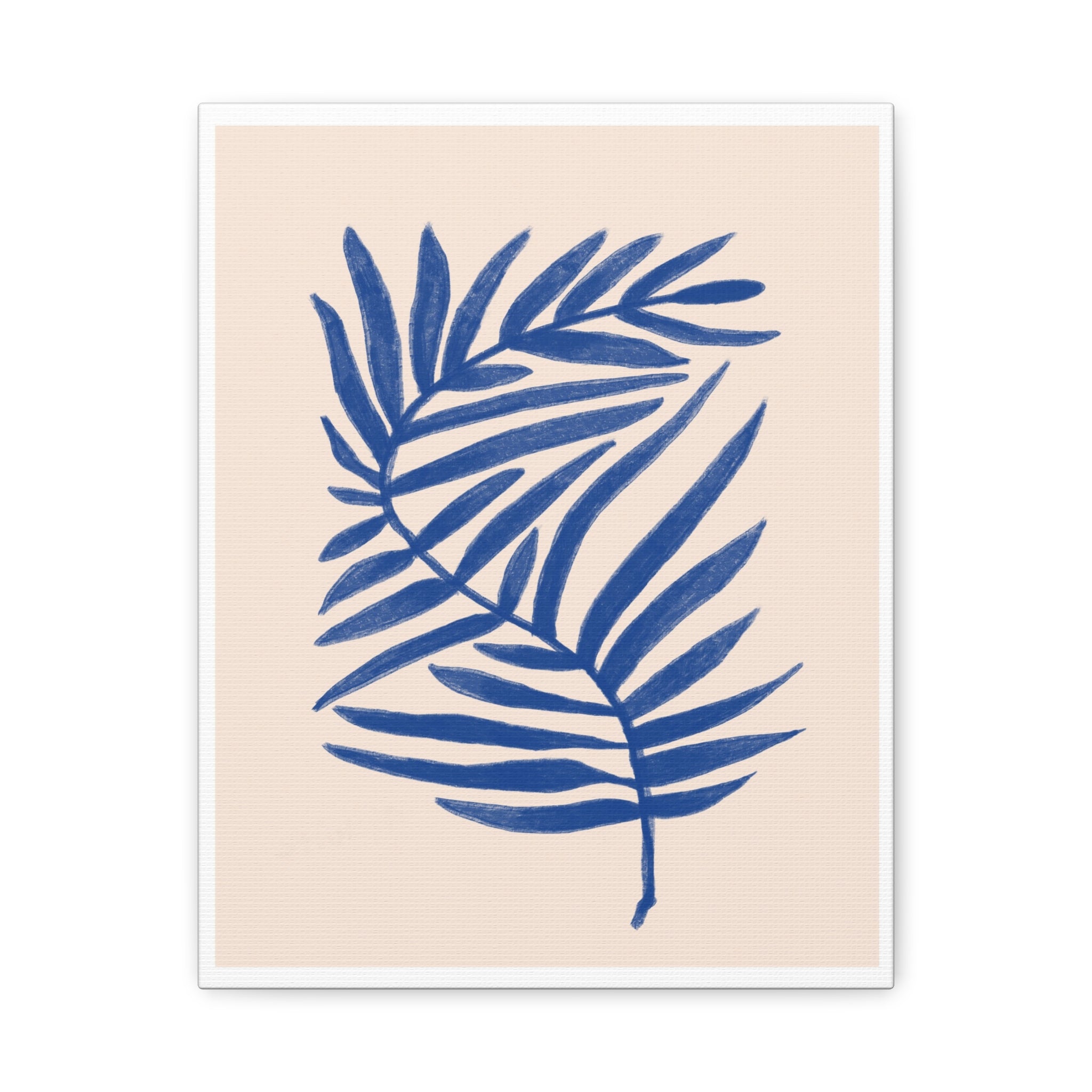 Sapphire Frond Harmony - Canvas