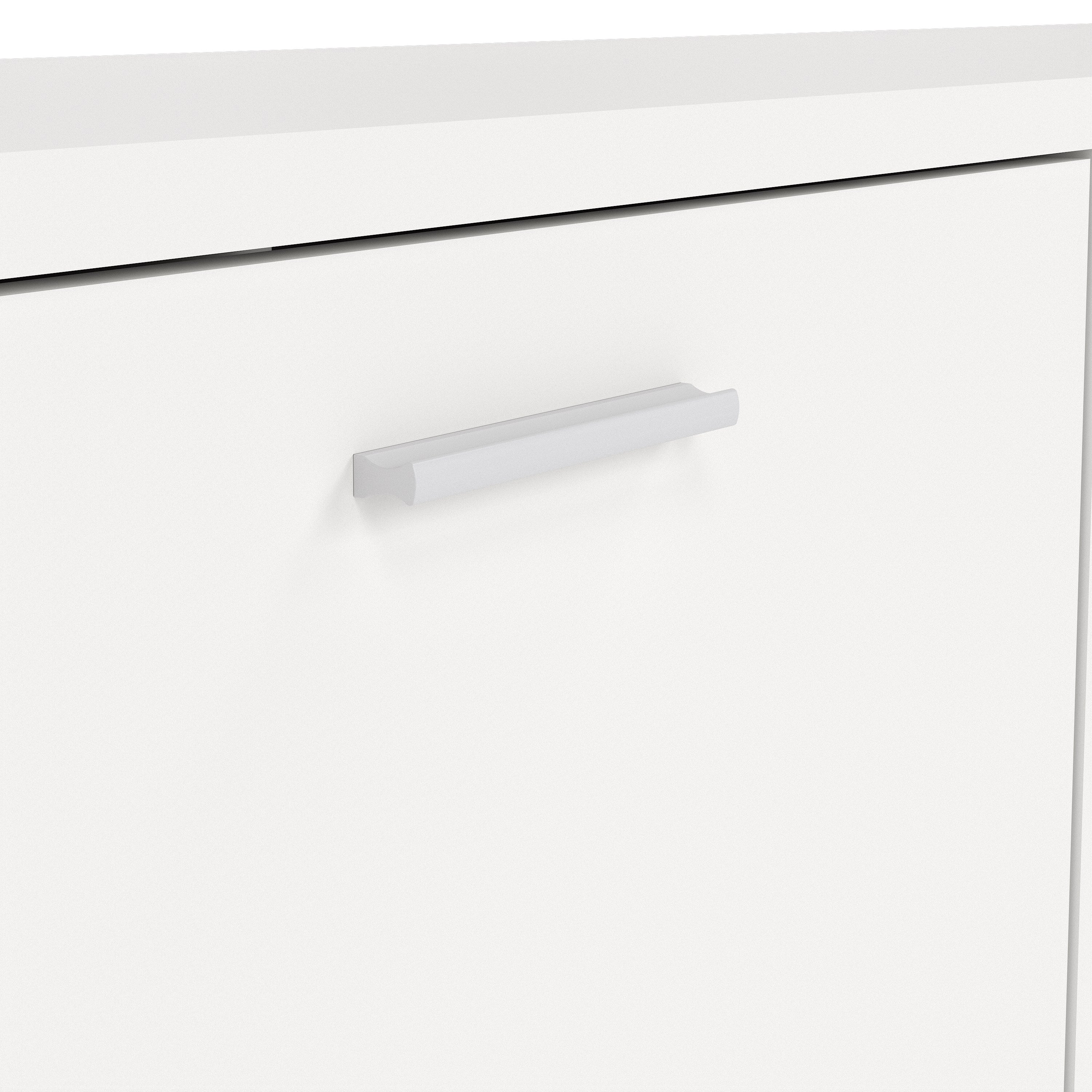Media TV Unit with 2 Doors 1 Drawer in White