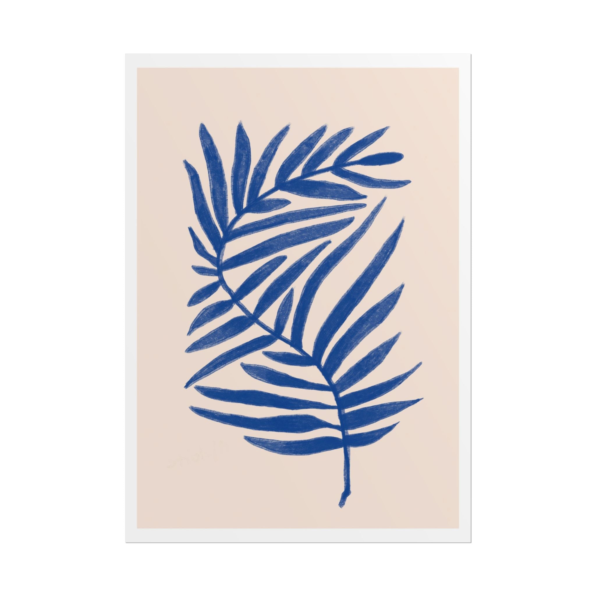Sapphire Frond Harmony - Poster