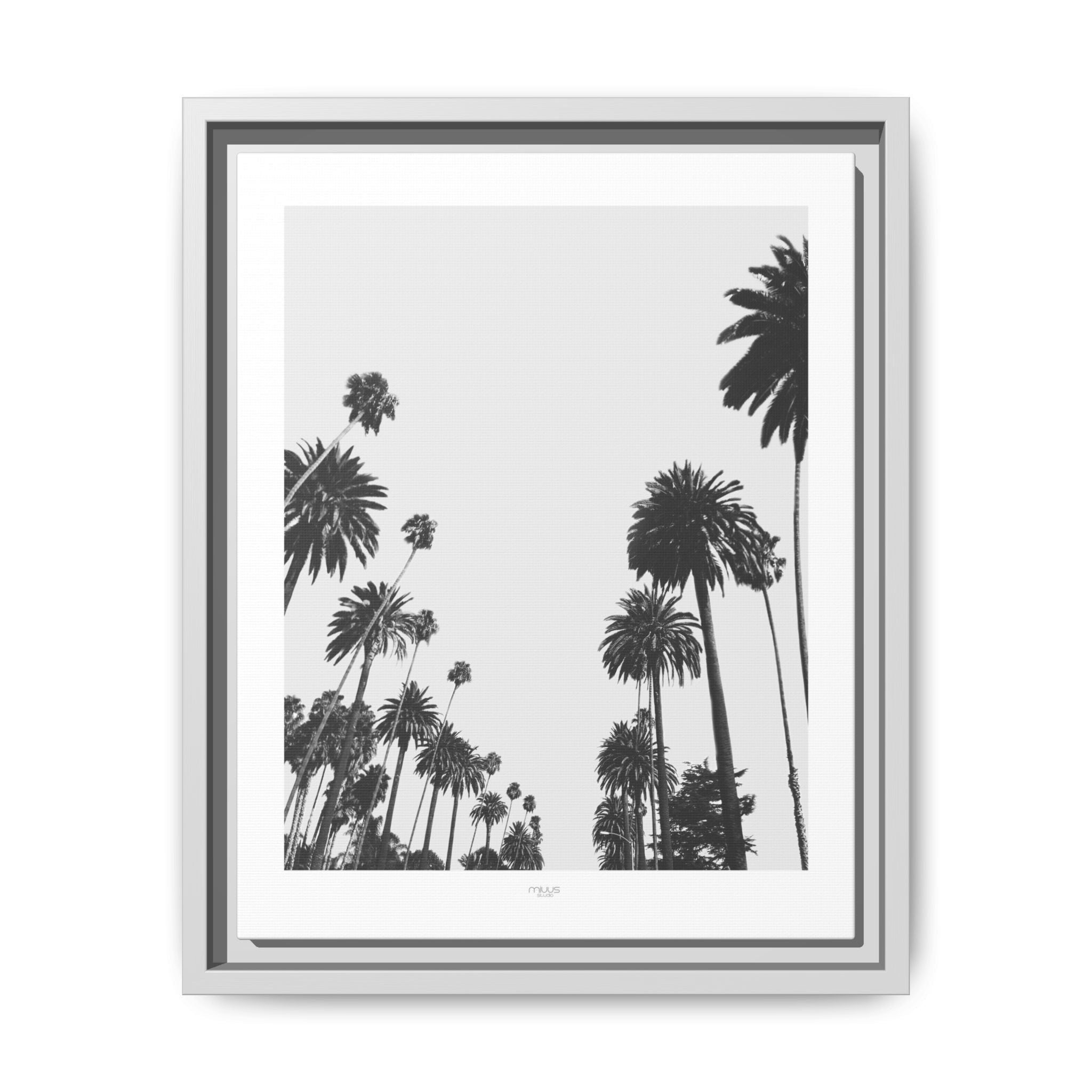 Midnight Palm Reverie - Framed