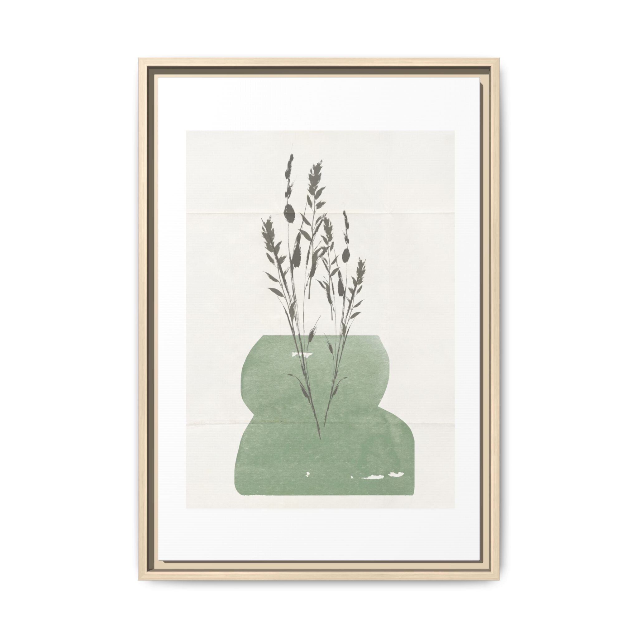 Sage Meadow Silhouette - Framed