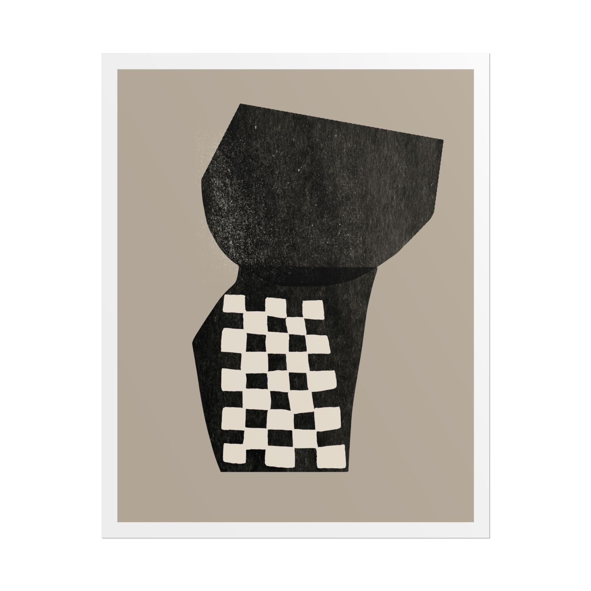 Noir Mosaic Form Balance - Poster