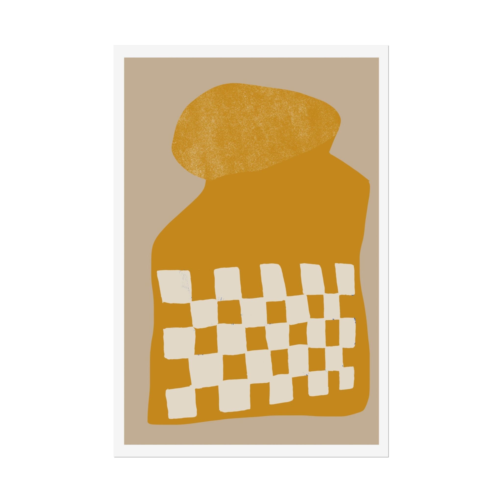 Golden Mosaic Bloom - Poster