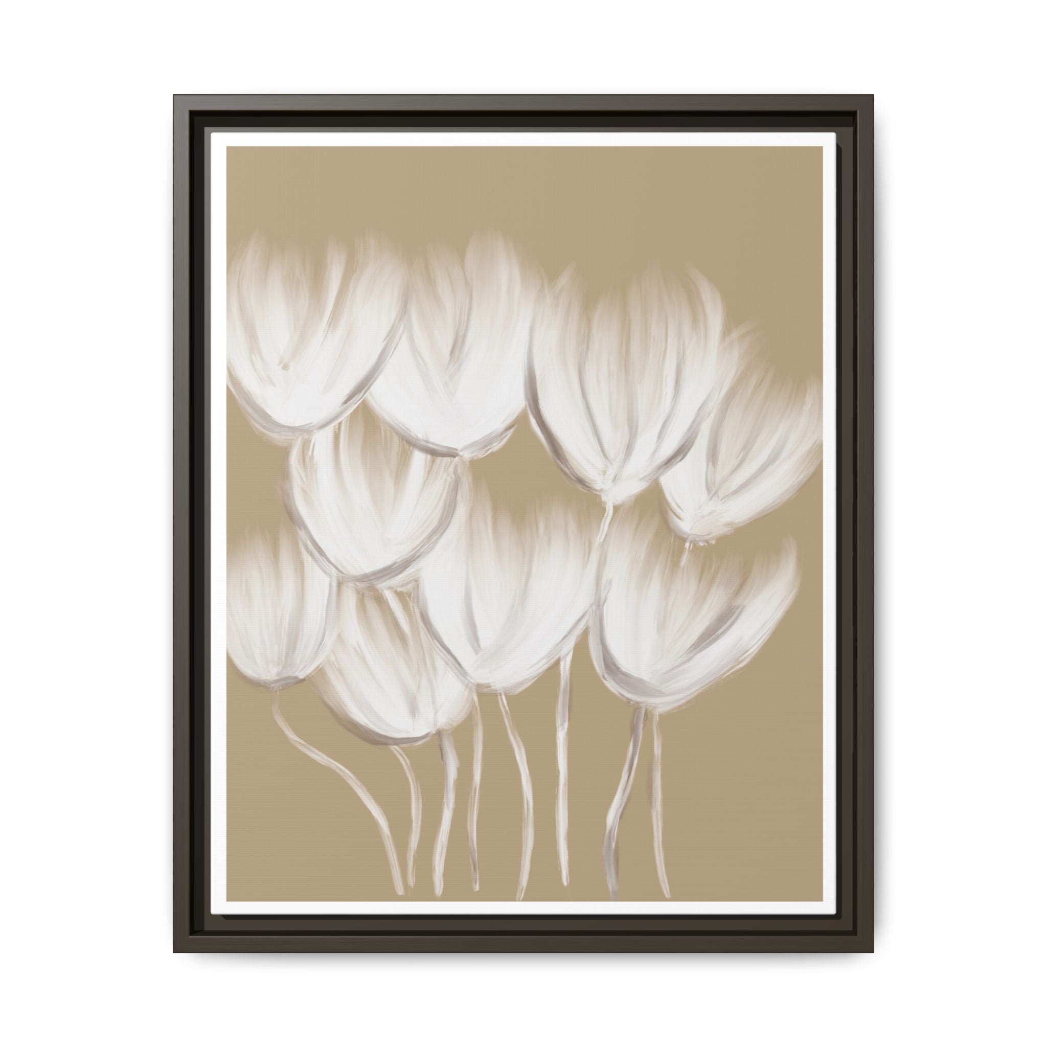 Ivory Petal Stillness - Framed