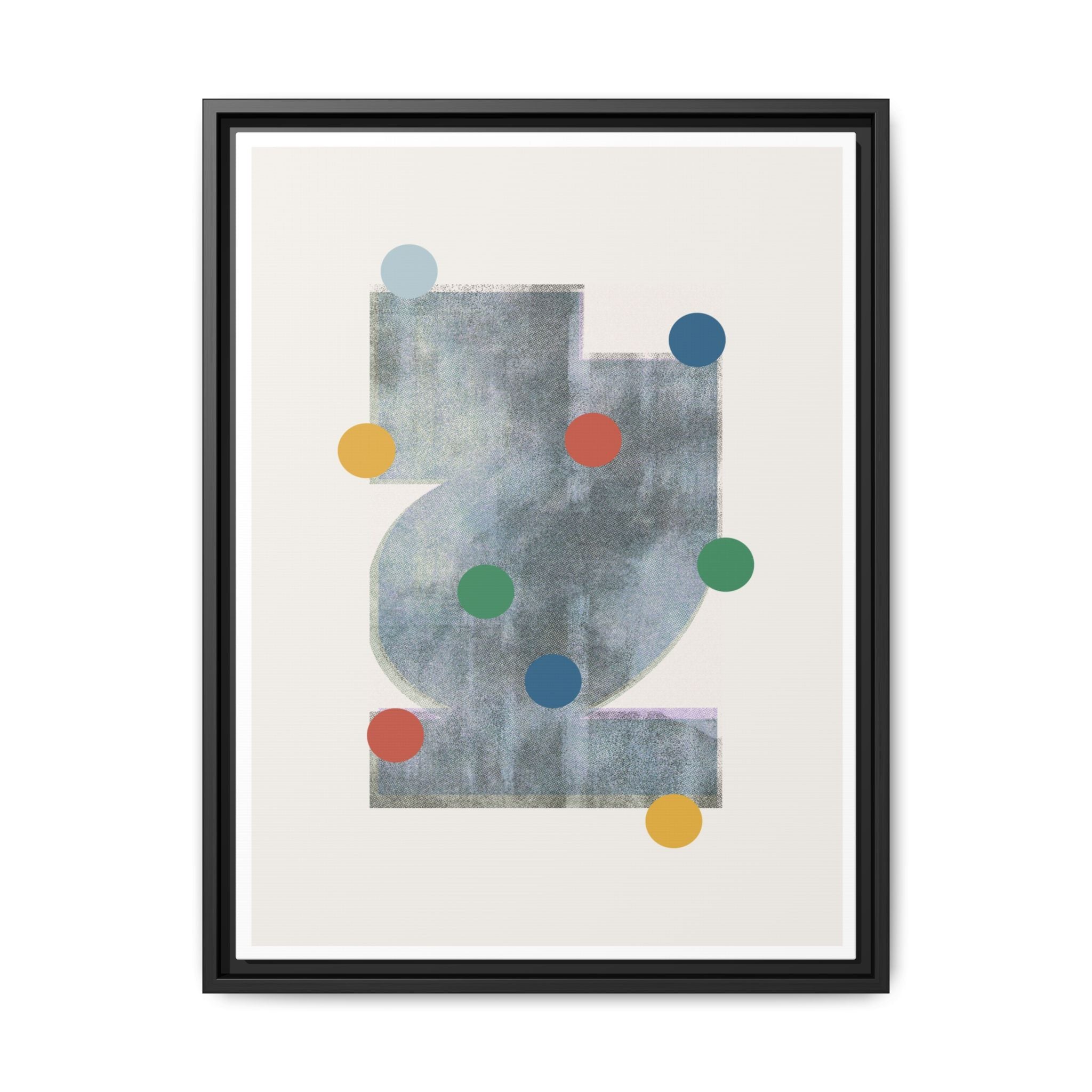 Muted Geometry Reverie - Framed