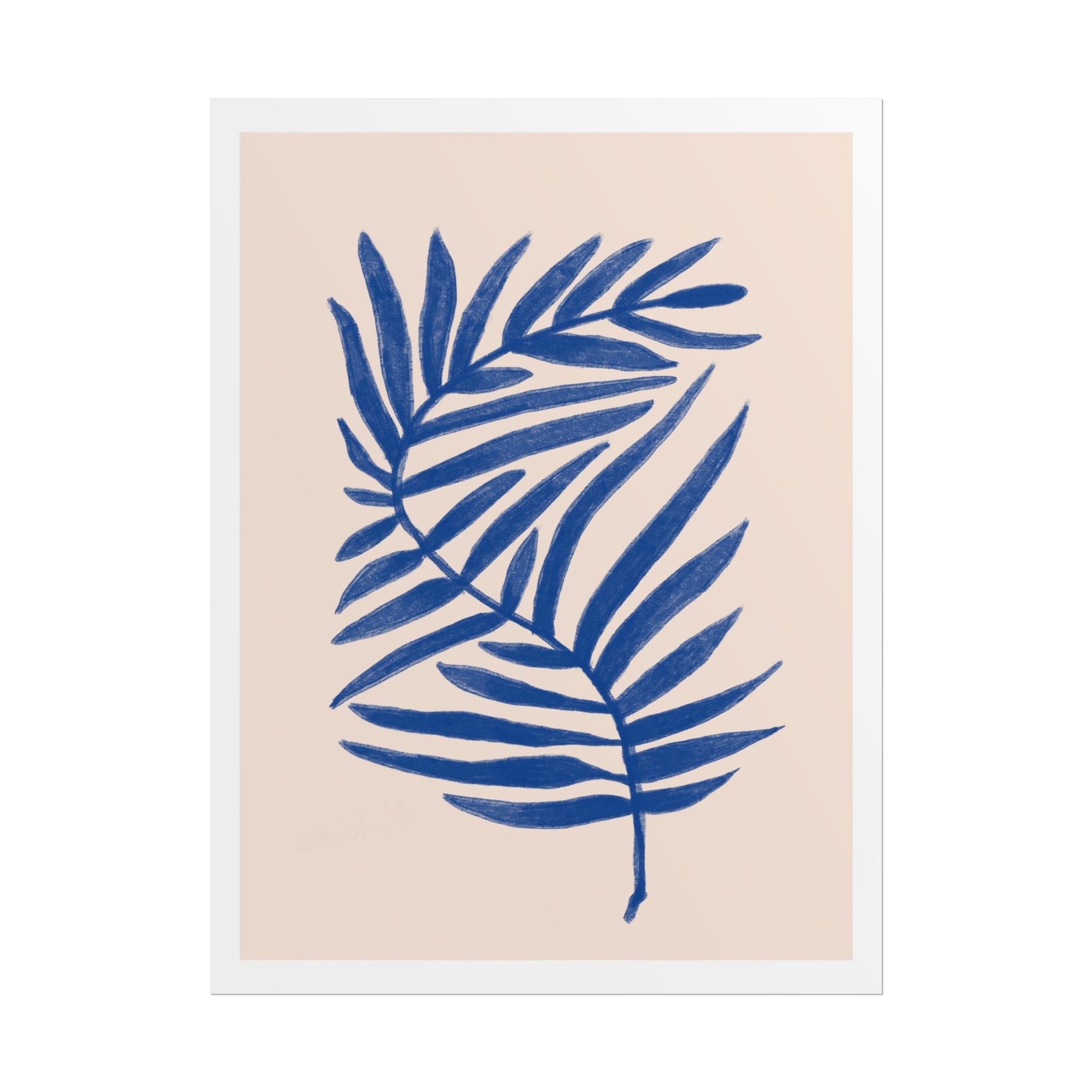 Sapphire Frond Harmony - Poster