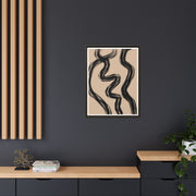 Midnight Current Lines - Framed