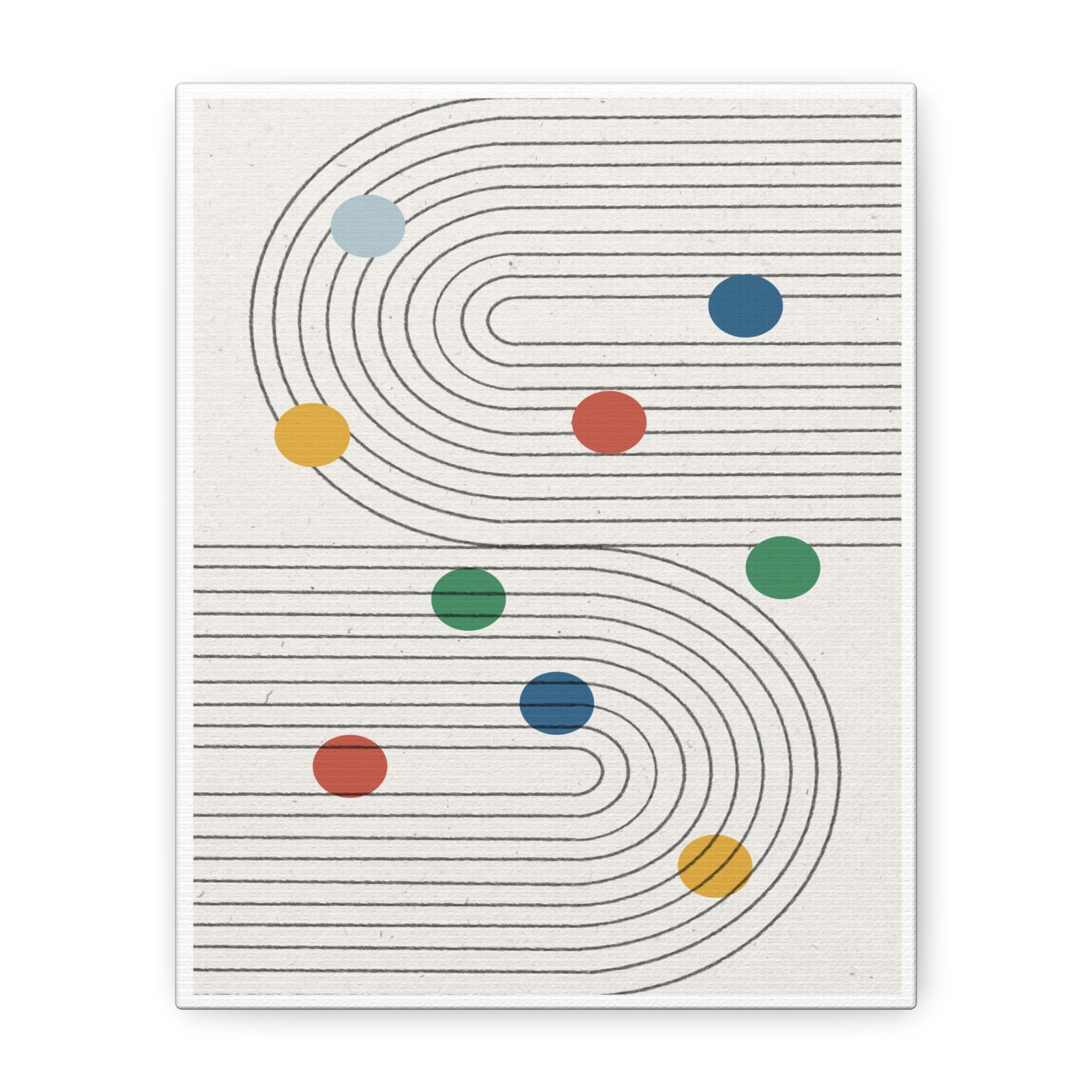 Retro Orbit Pathways - Canvas