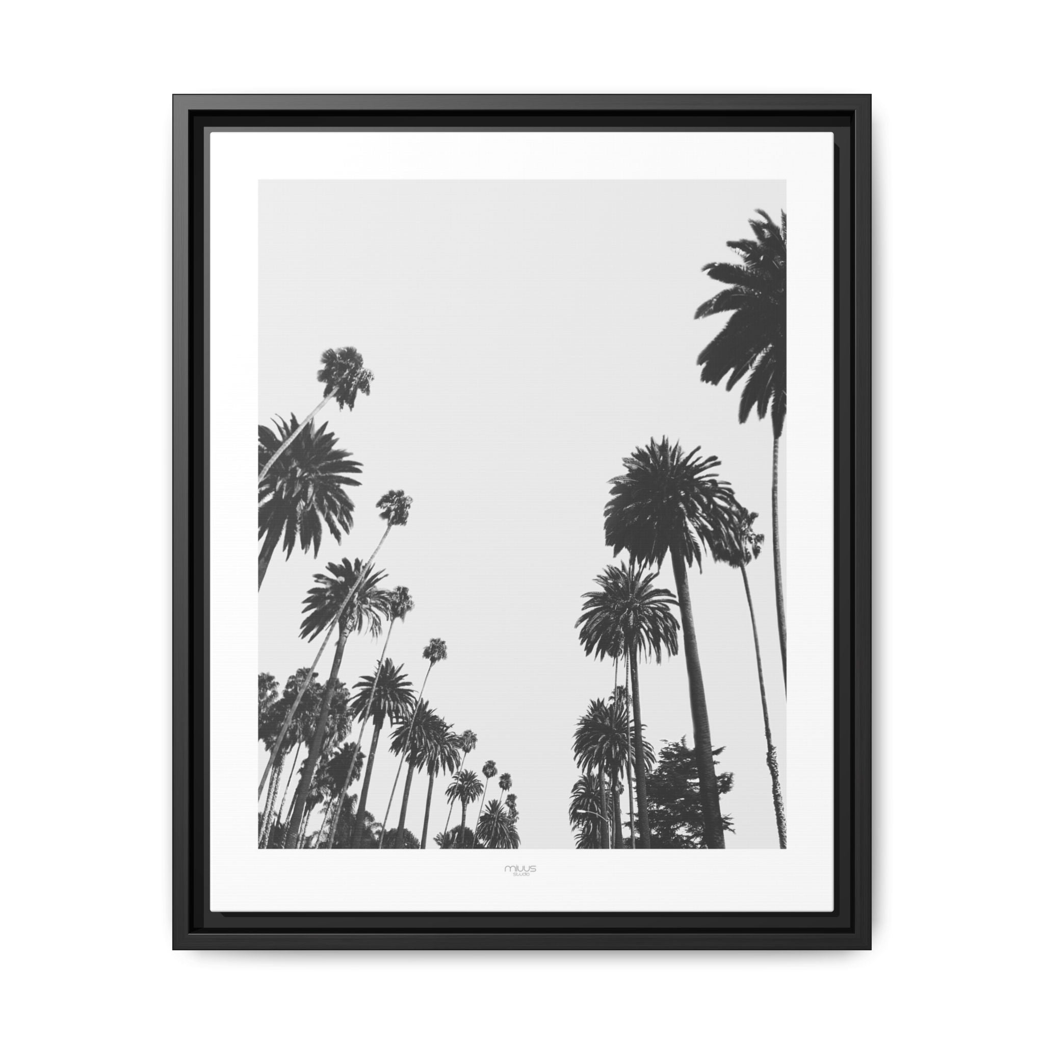 Midnight Palm Reverie - Framed