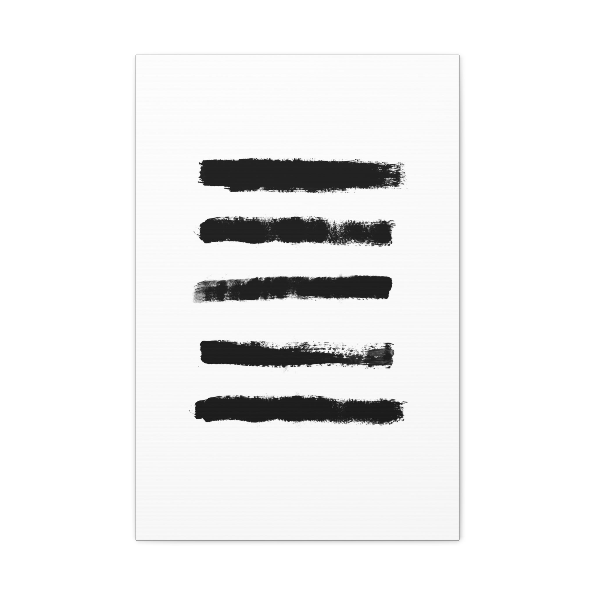 Obsidian Silence Strokes - Canvas