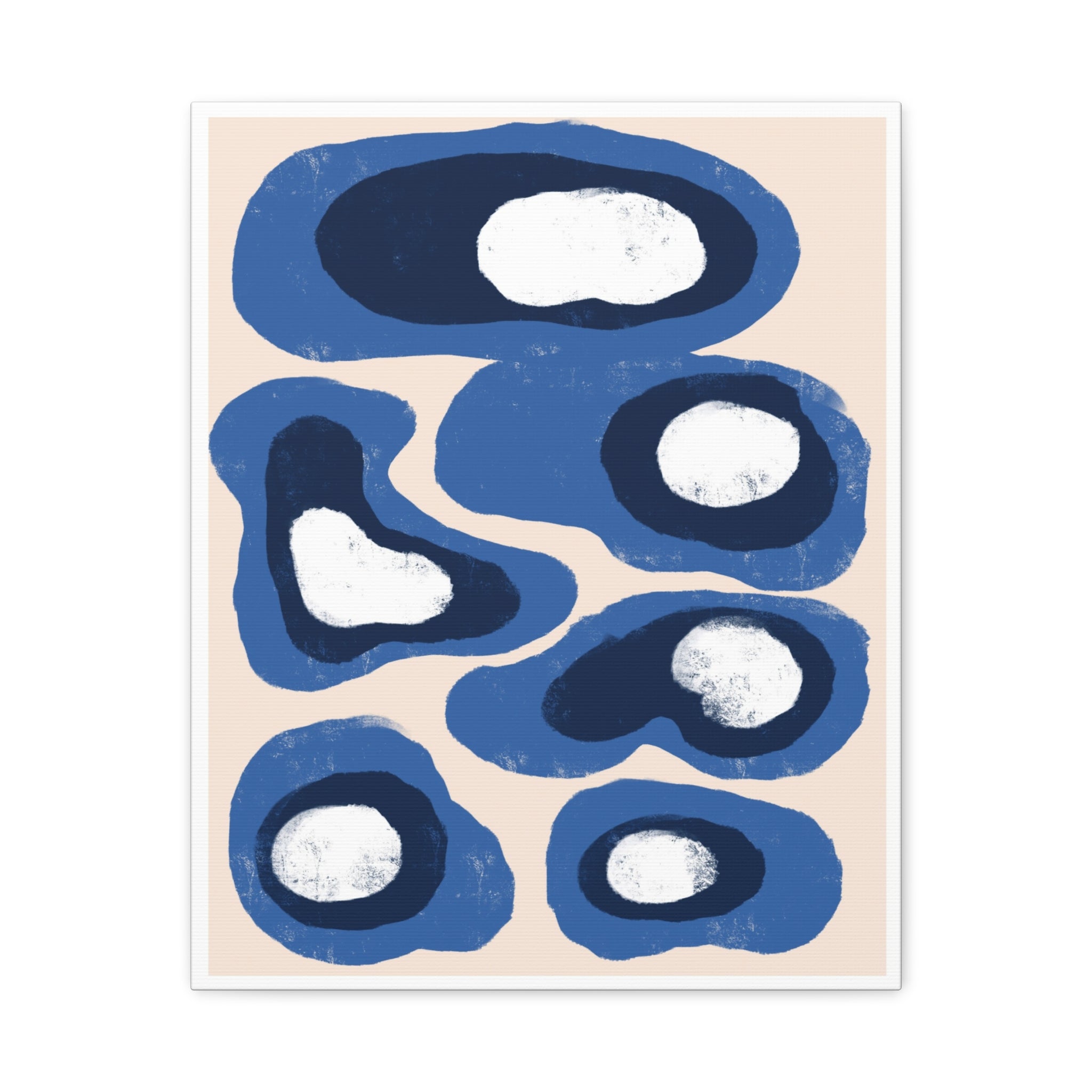 Indigo Orbit Mosaic - Canvas