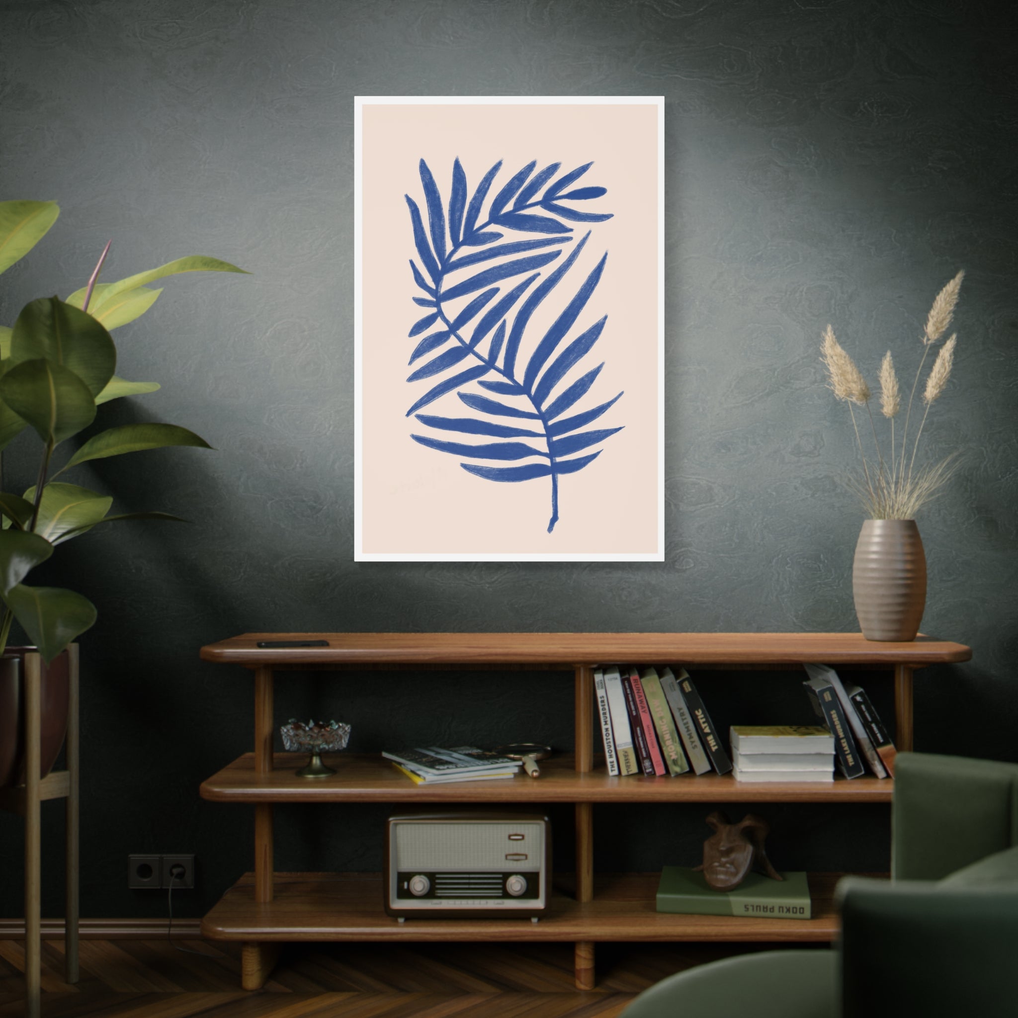 Sapphire Frond Harmony - Canvas
