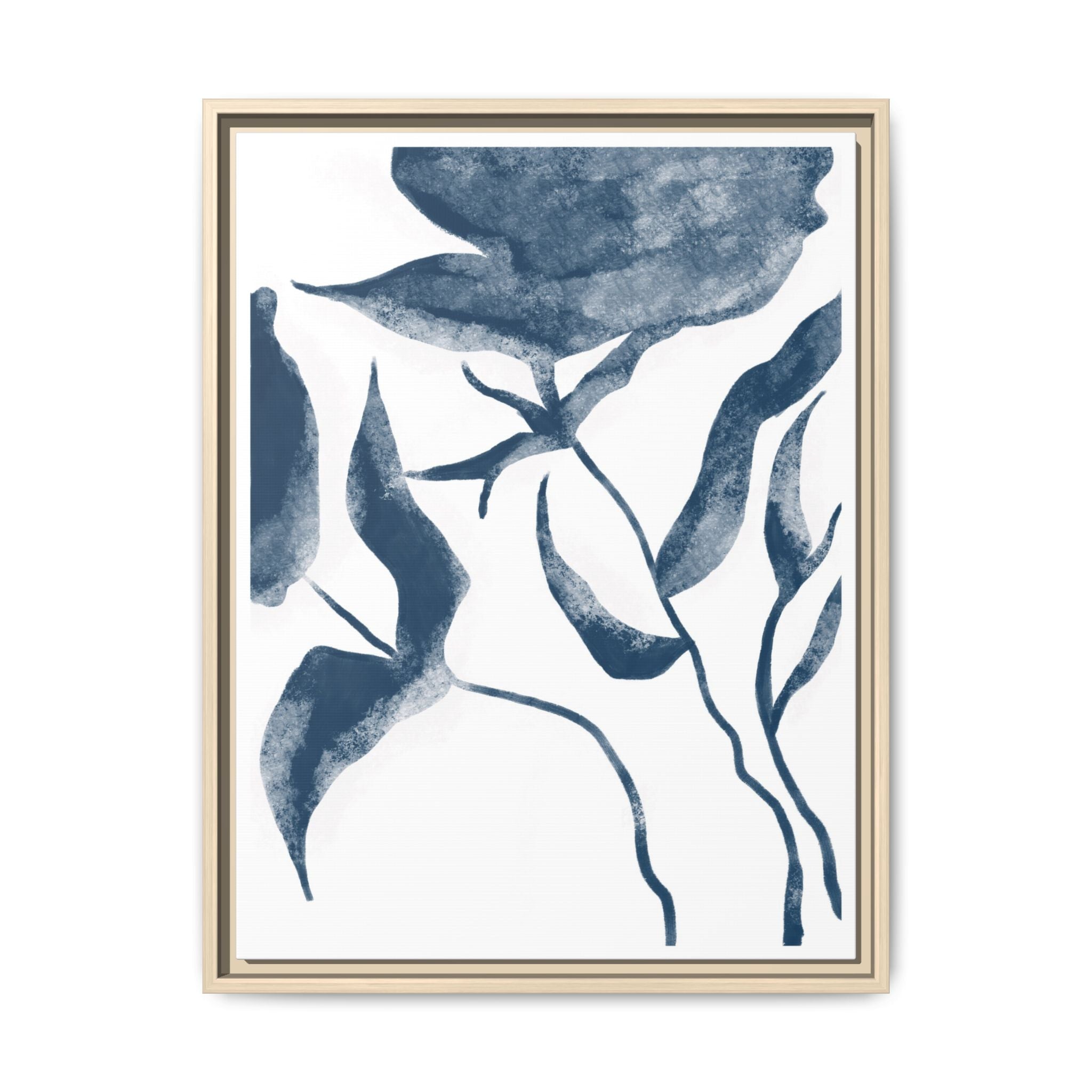 Indigo Bloom Reverie - Framed