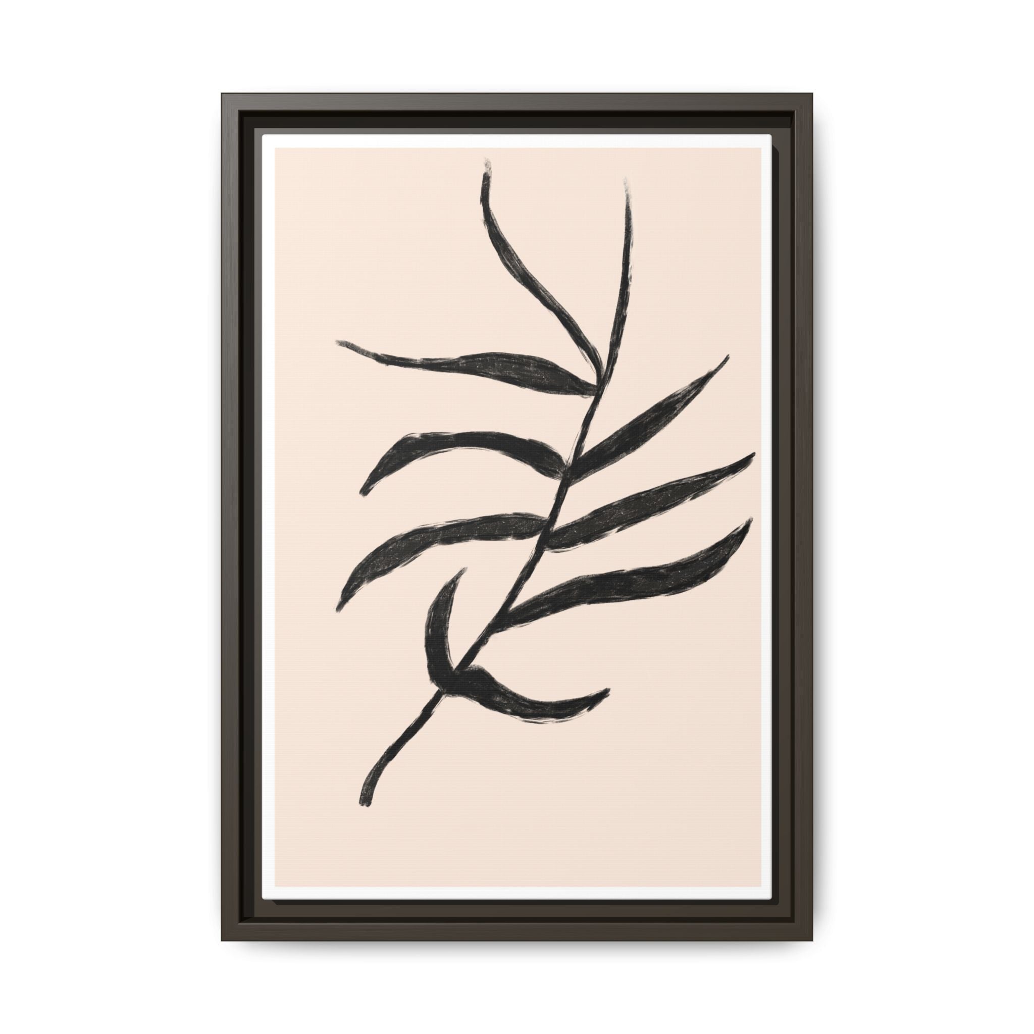 Ebony Frond Drift - Framed