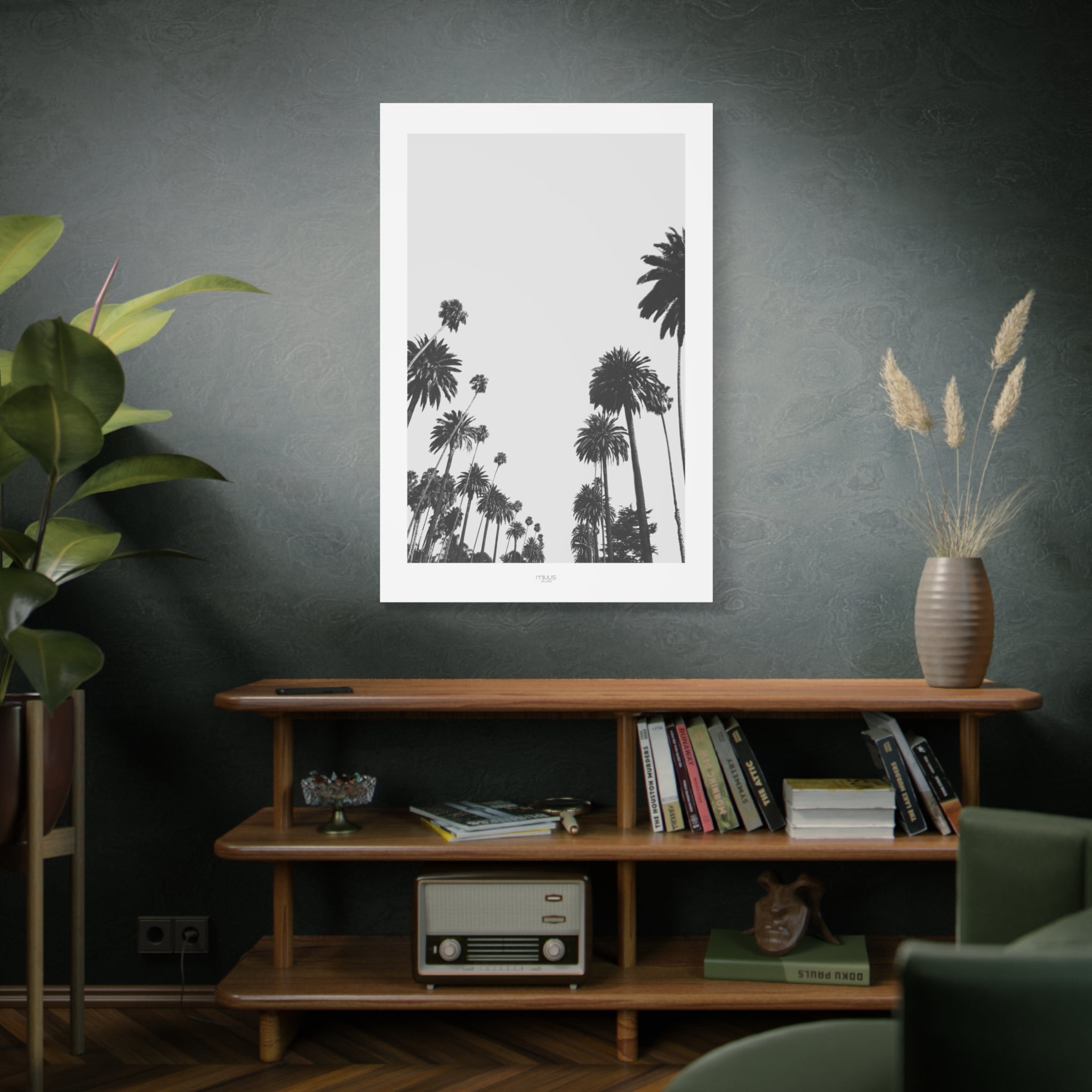 Midnight Palm Reverie - Canvas