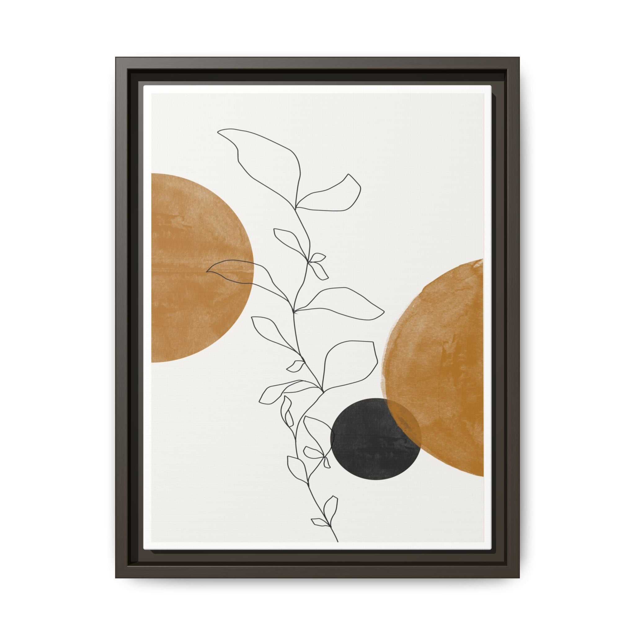 Amber Botanical Drift - Framed