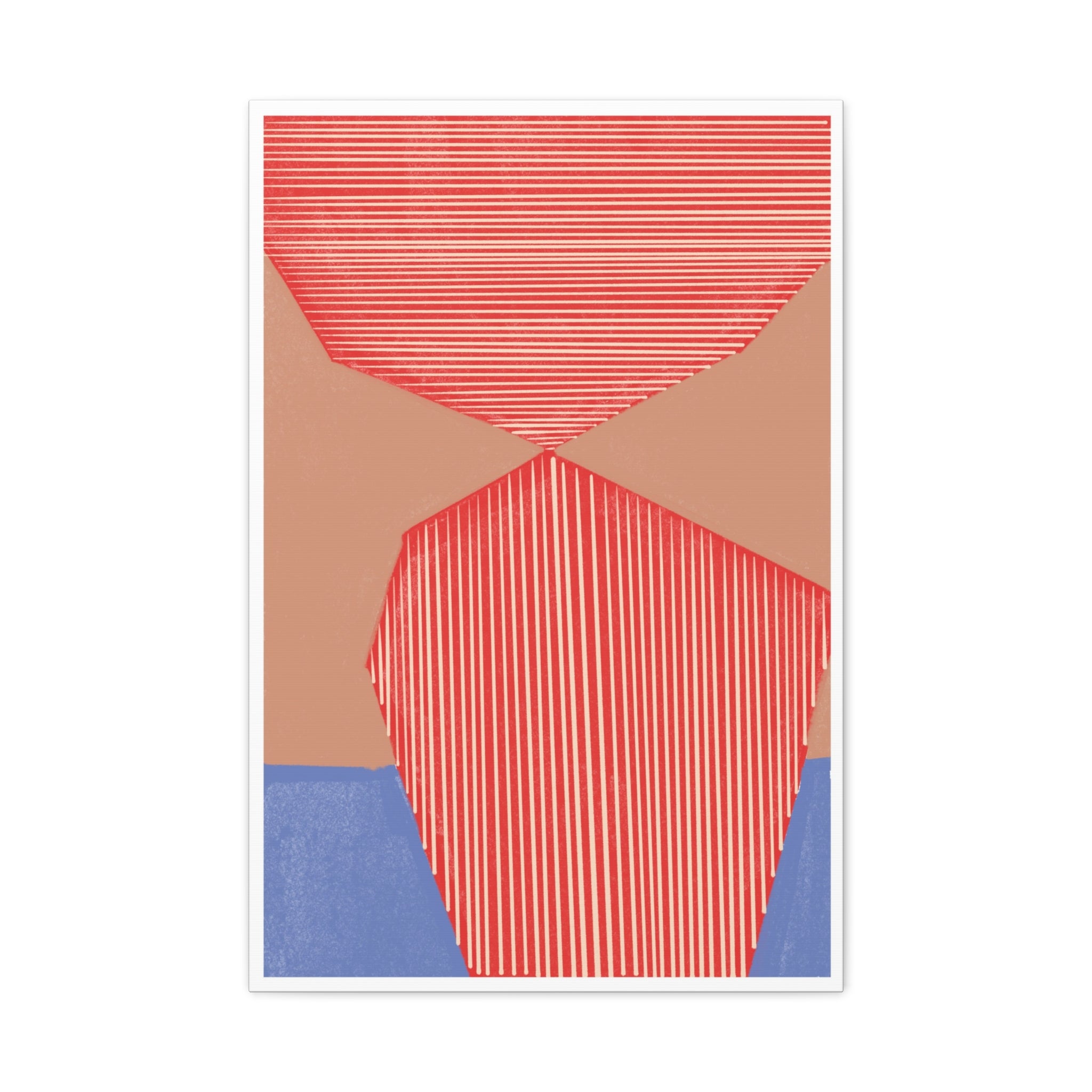 Crimson Axis Drift - Canvas