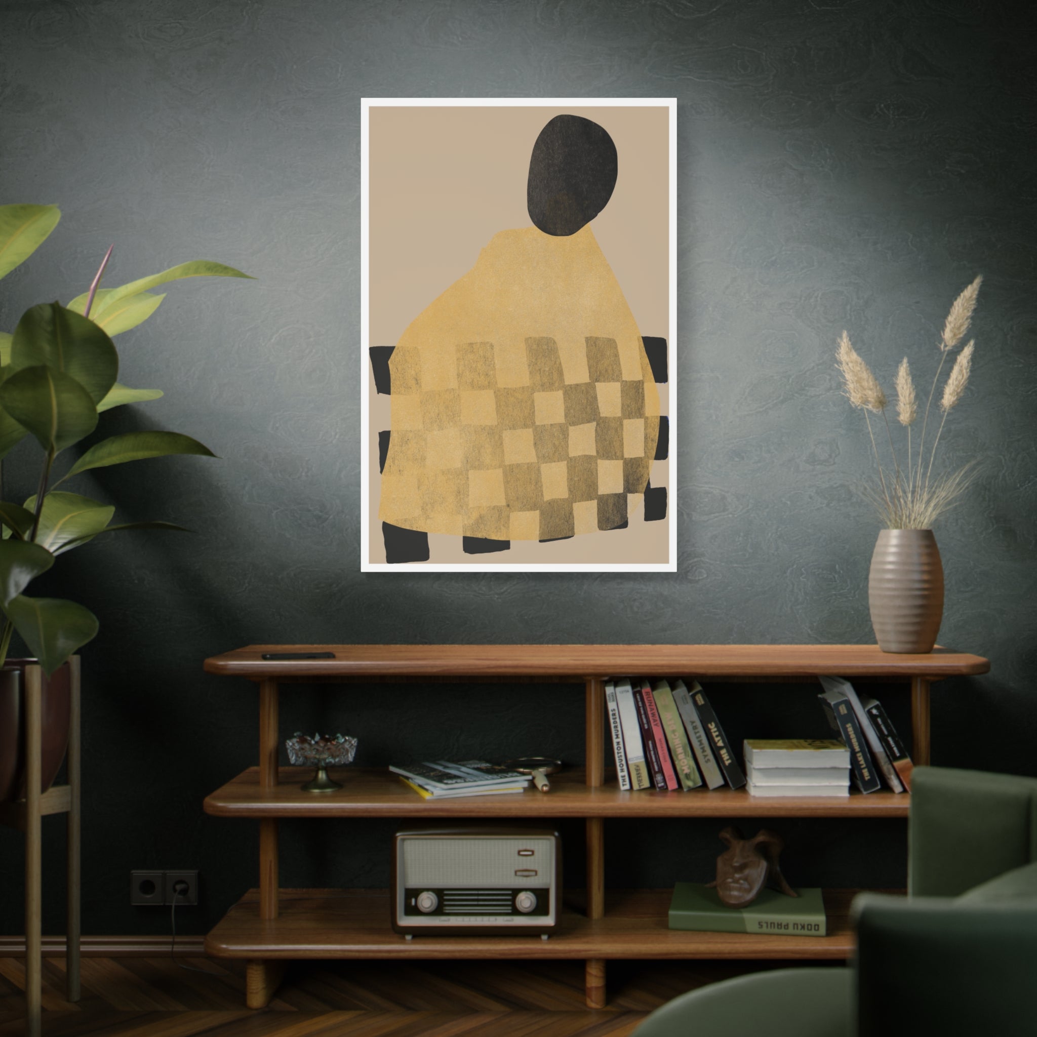 Golden Hearth Pattern Drift - Canvas