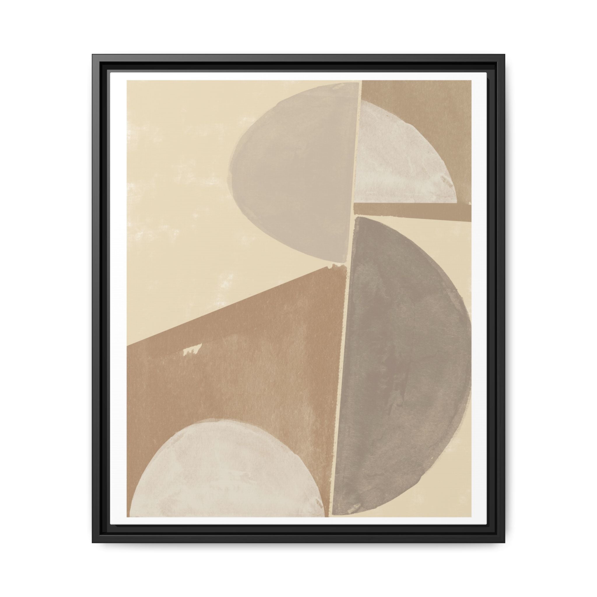 Desert Moon Geometry Echo - Framed