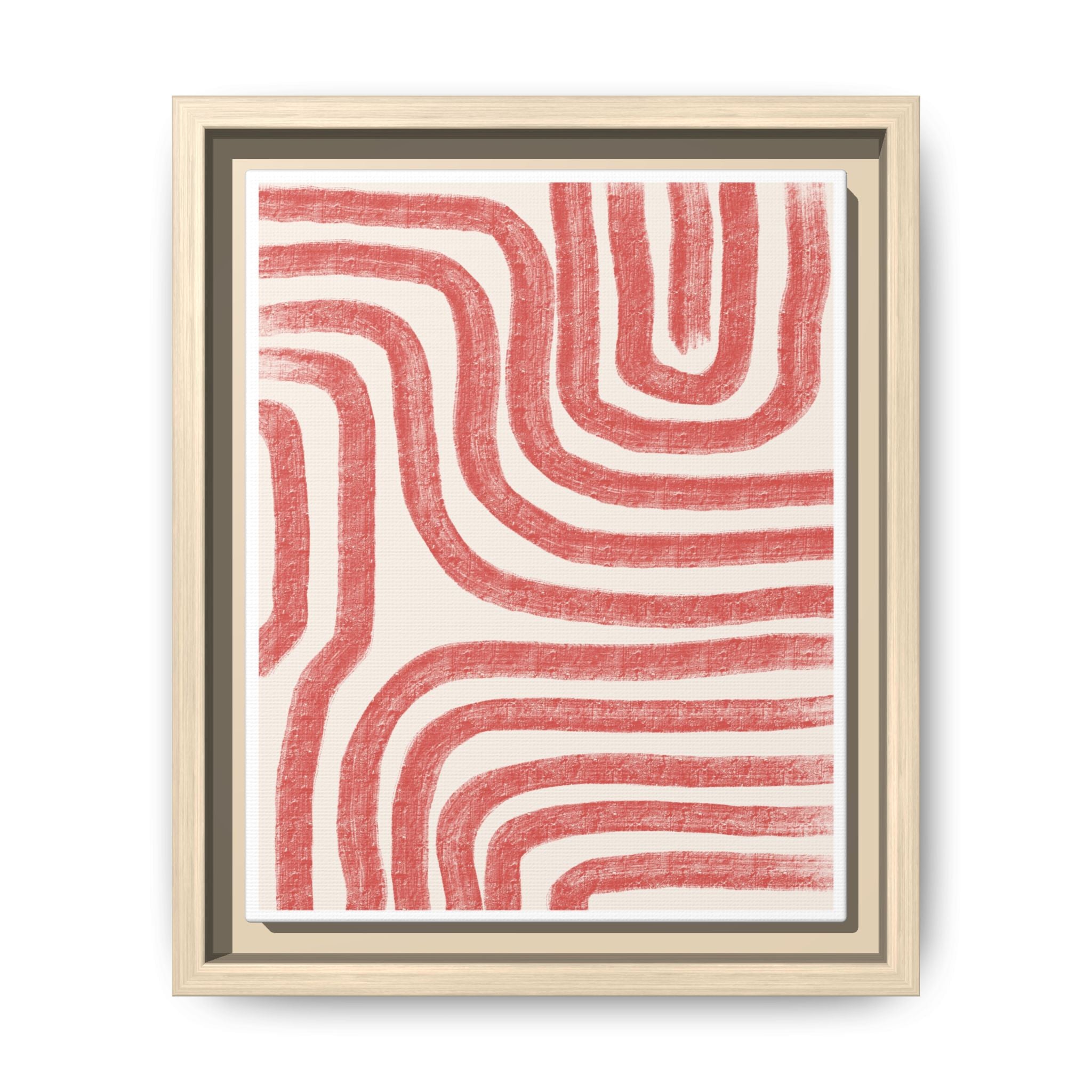 Coral Drift Pathways - Framed