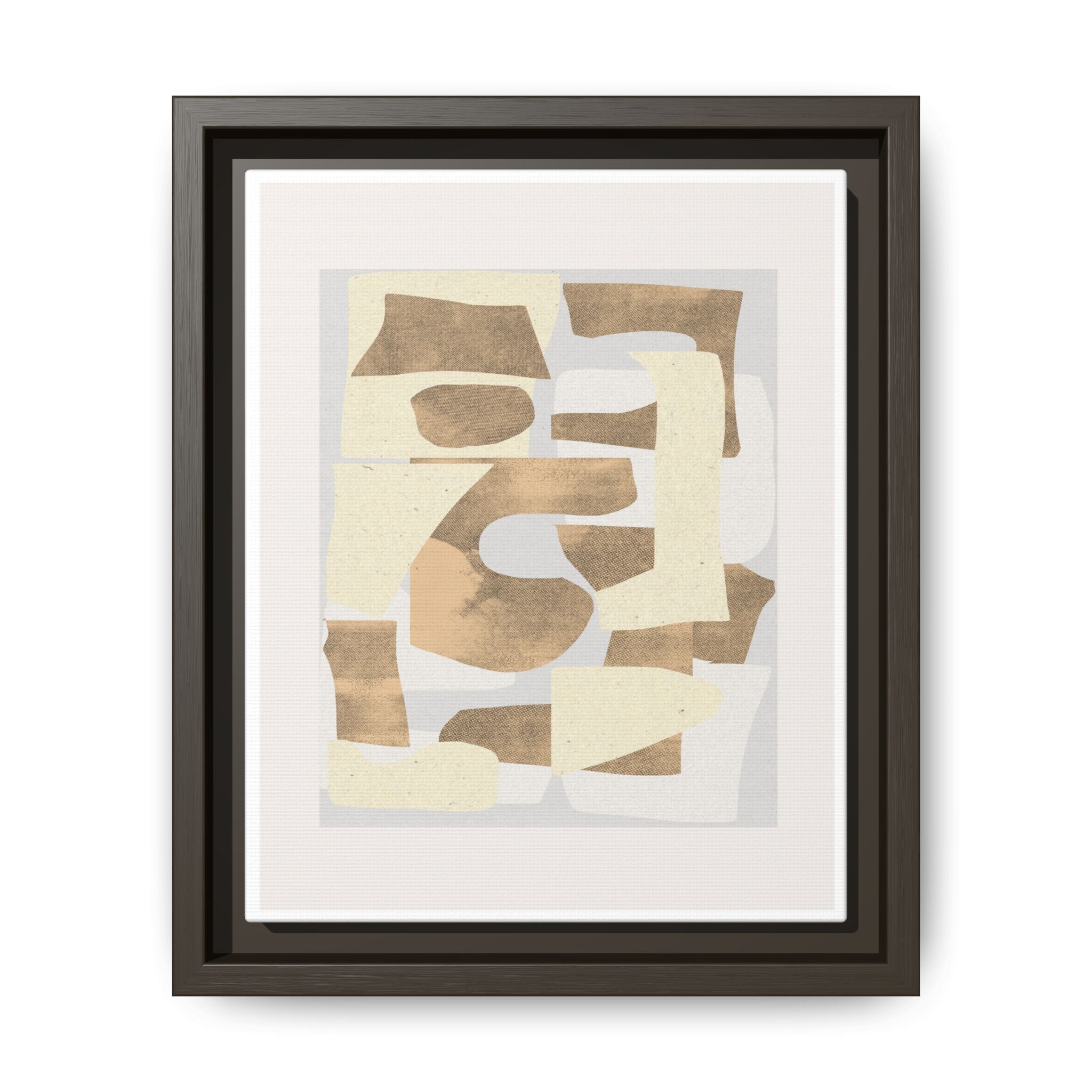 Sandstone Echo Collage Forms - Framed