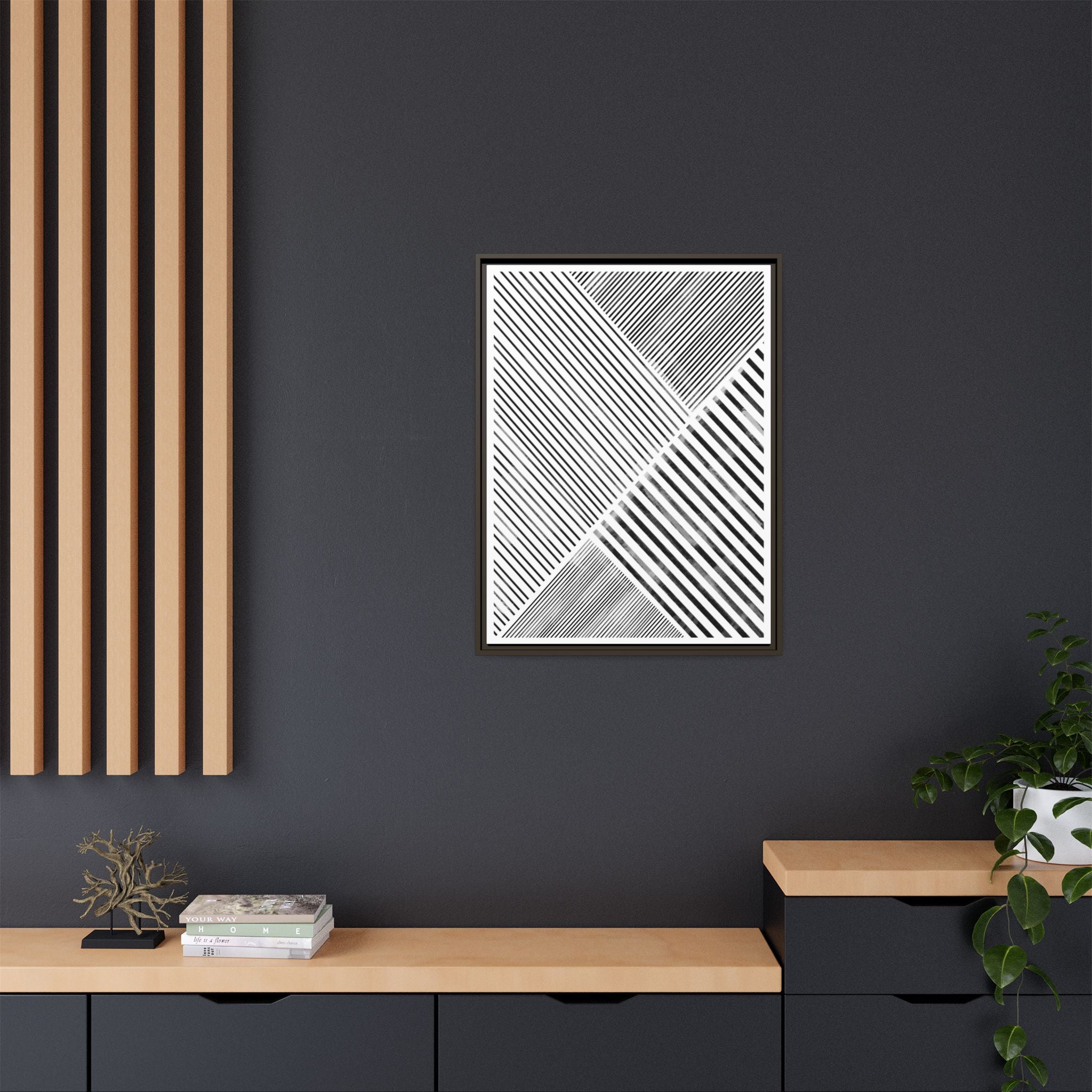 Monochrome Motion Angles - Framed